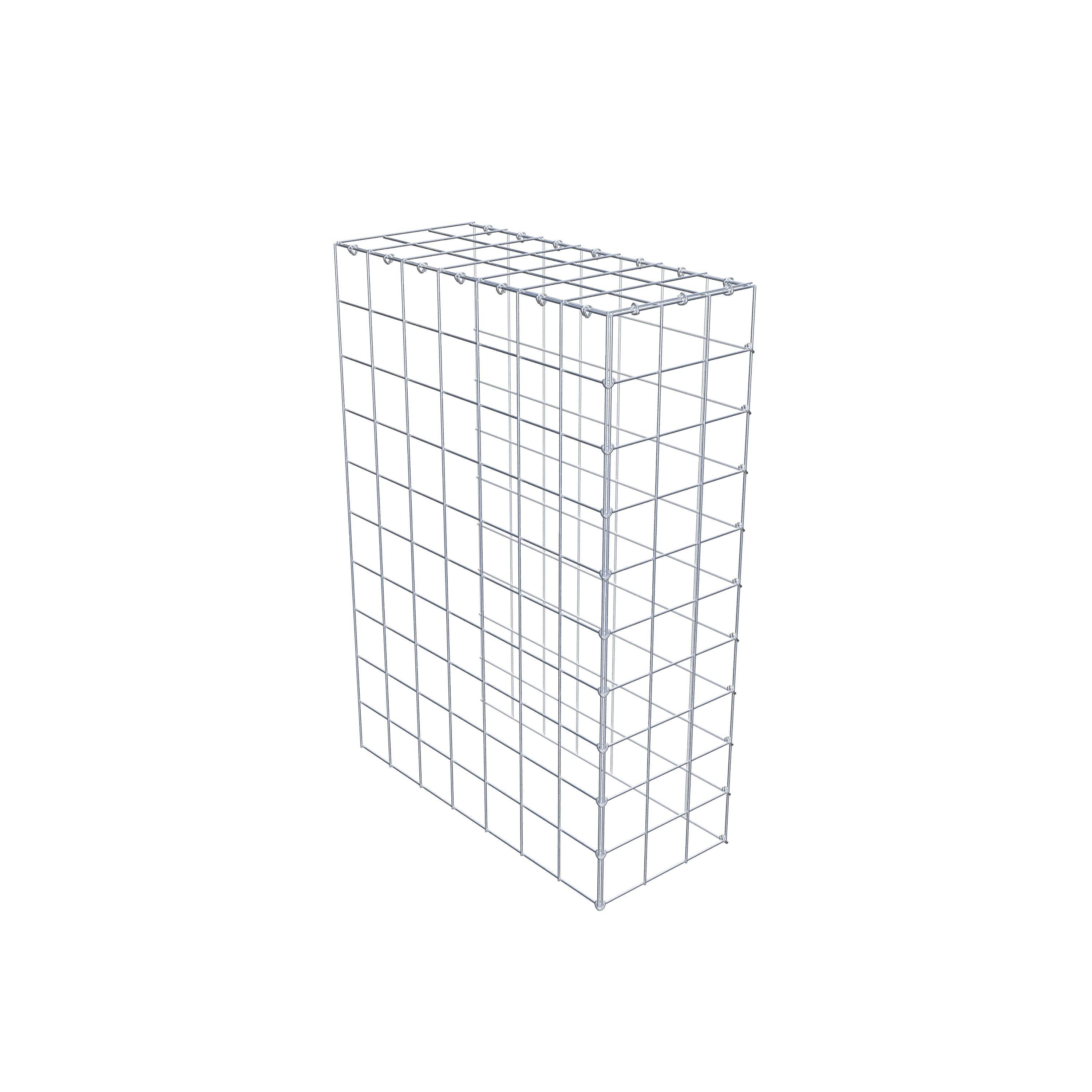 Monteret gabion type 4 100 cm x 70 cm x 30 cm (L x H x D), maskestørrelse 10 cm x 10 cm, C-ring