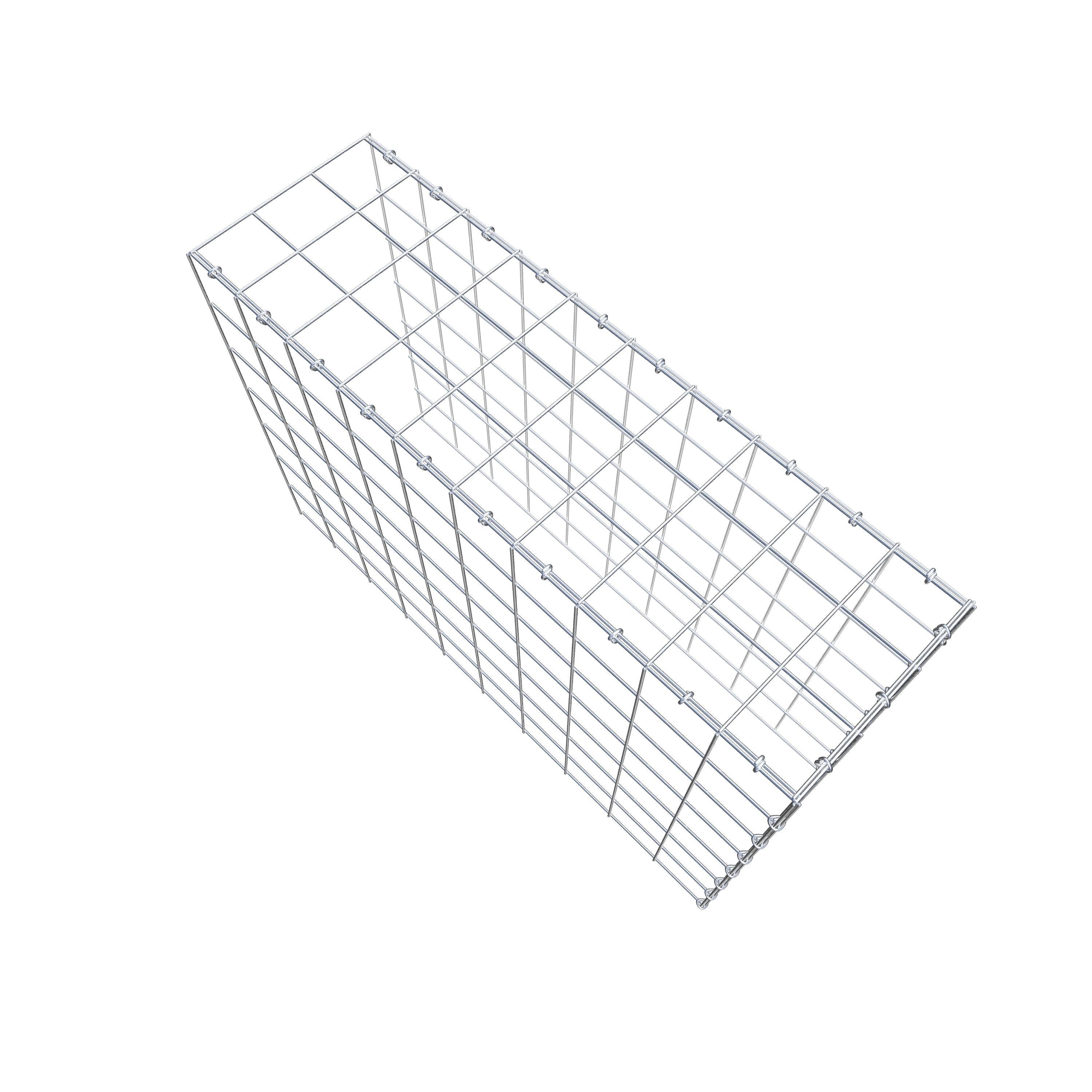 Monteret gabion type 4 100 cm x 70 cm x 30 cm (L x H x D), maskestørrelse 10 cm x 10 cm, C-ring