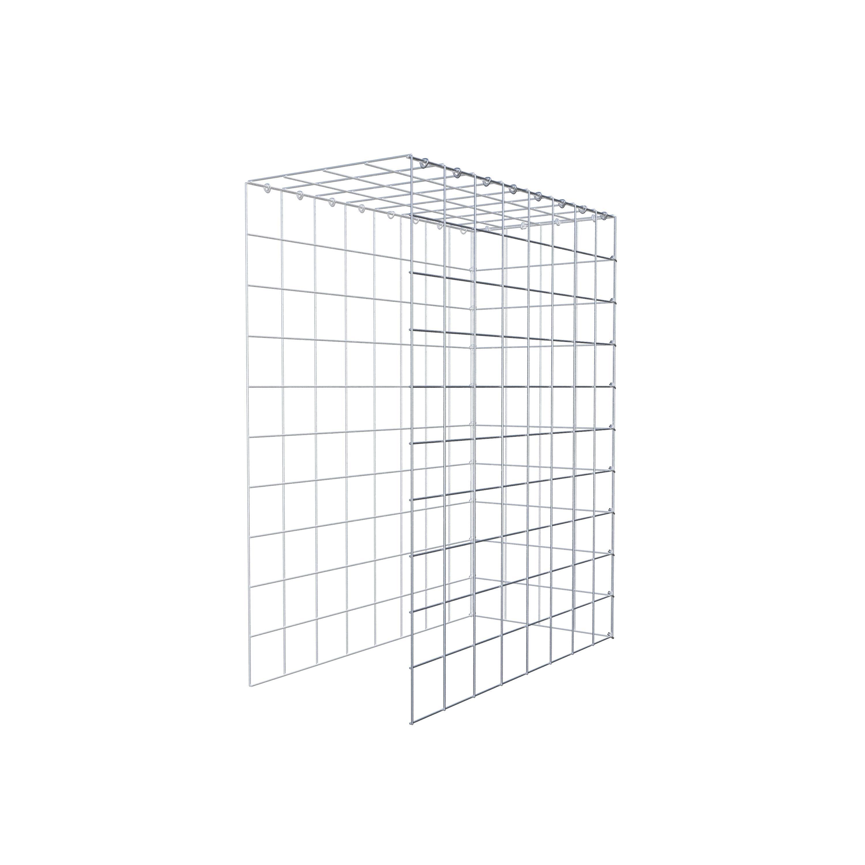 Mounted gabion type 4 100 cm x 80 cm x 40 cm (L x H x D), mesh size 10 cm x 10 cm, C-ring