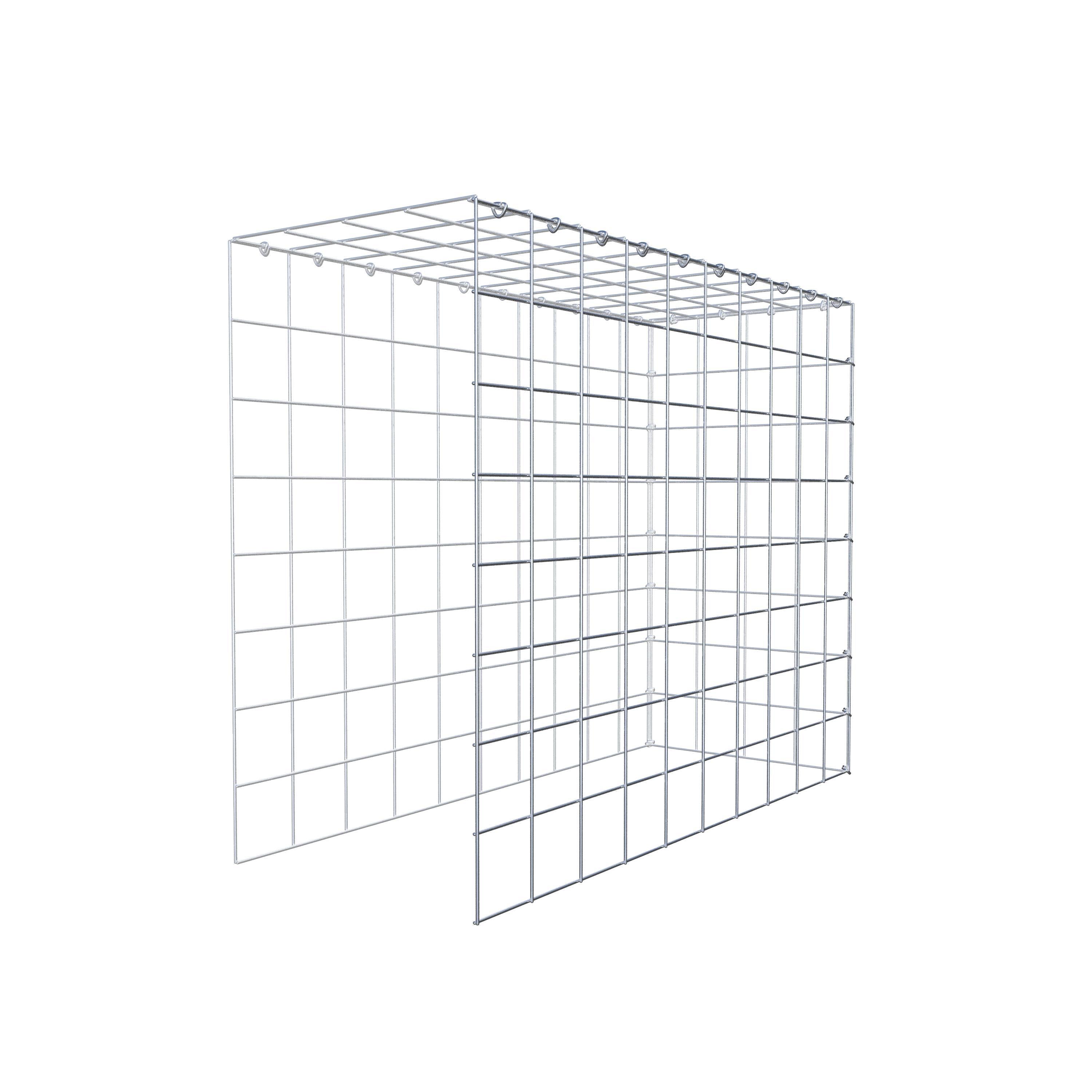 Mounted gabion type 4 100 cm x 80 cm x 40 cm (L x H x D), mesh size 10 cm x 10 cm, C-ring