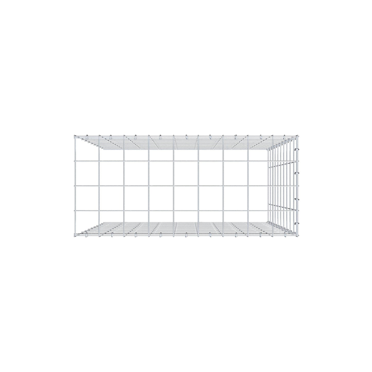 Anbaugabione Typ 4 100 cm x 90 cm x 40 cm (L x H x T), Maschenweite 10 cm x 10 cm, C-Ring