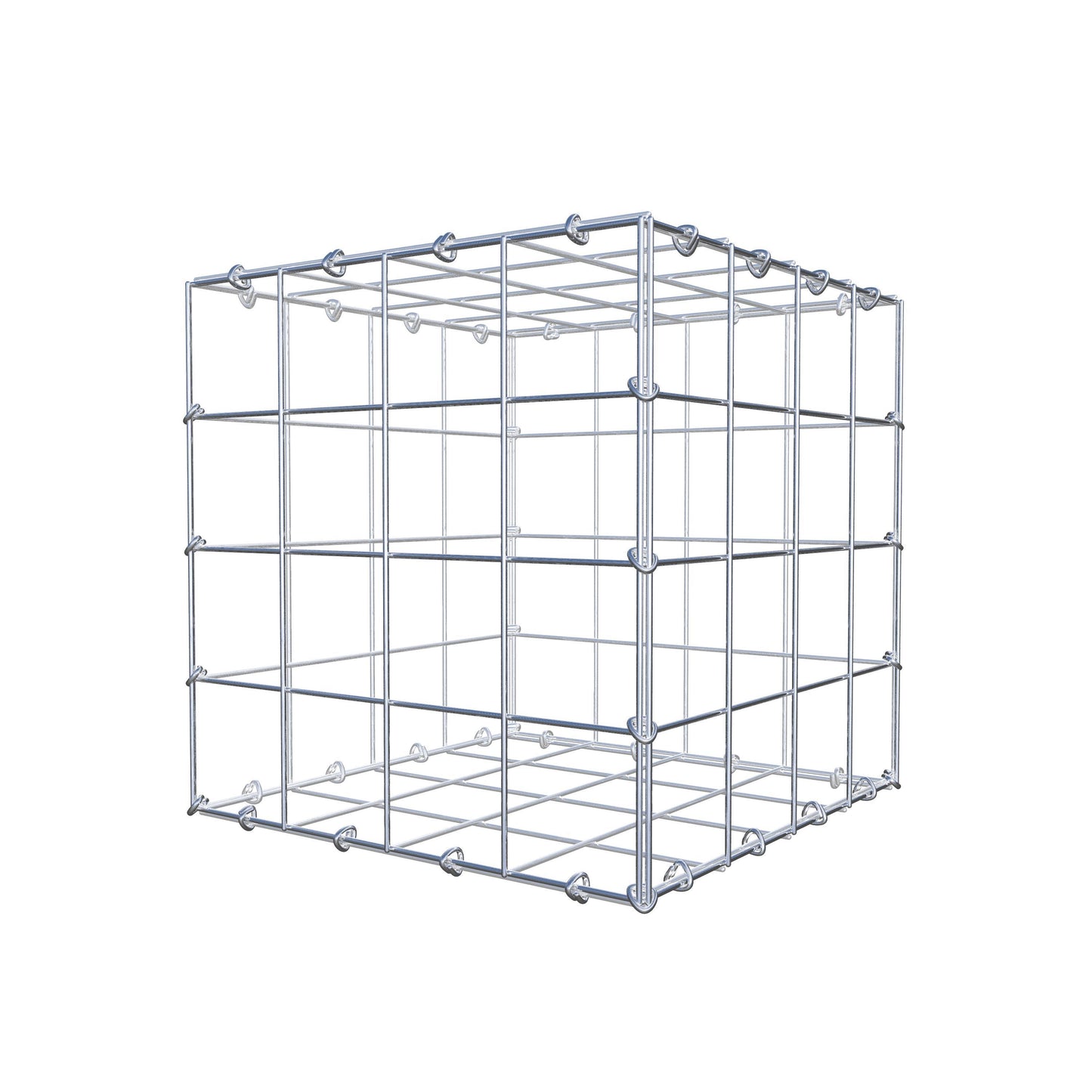 Gabion 40 cm x 40 cm x 40 cm (L x H x D), mesh size 10 cm x 10 cm, C-ring