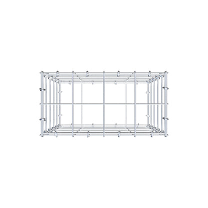 Schanskorf 50 cm x 40 cm x 20 cm (L x H x D), maaswijdte 10 cm x 10 cm, C-ring