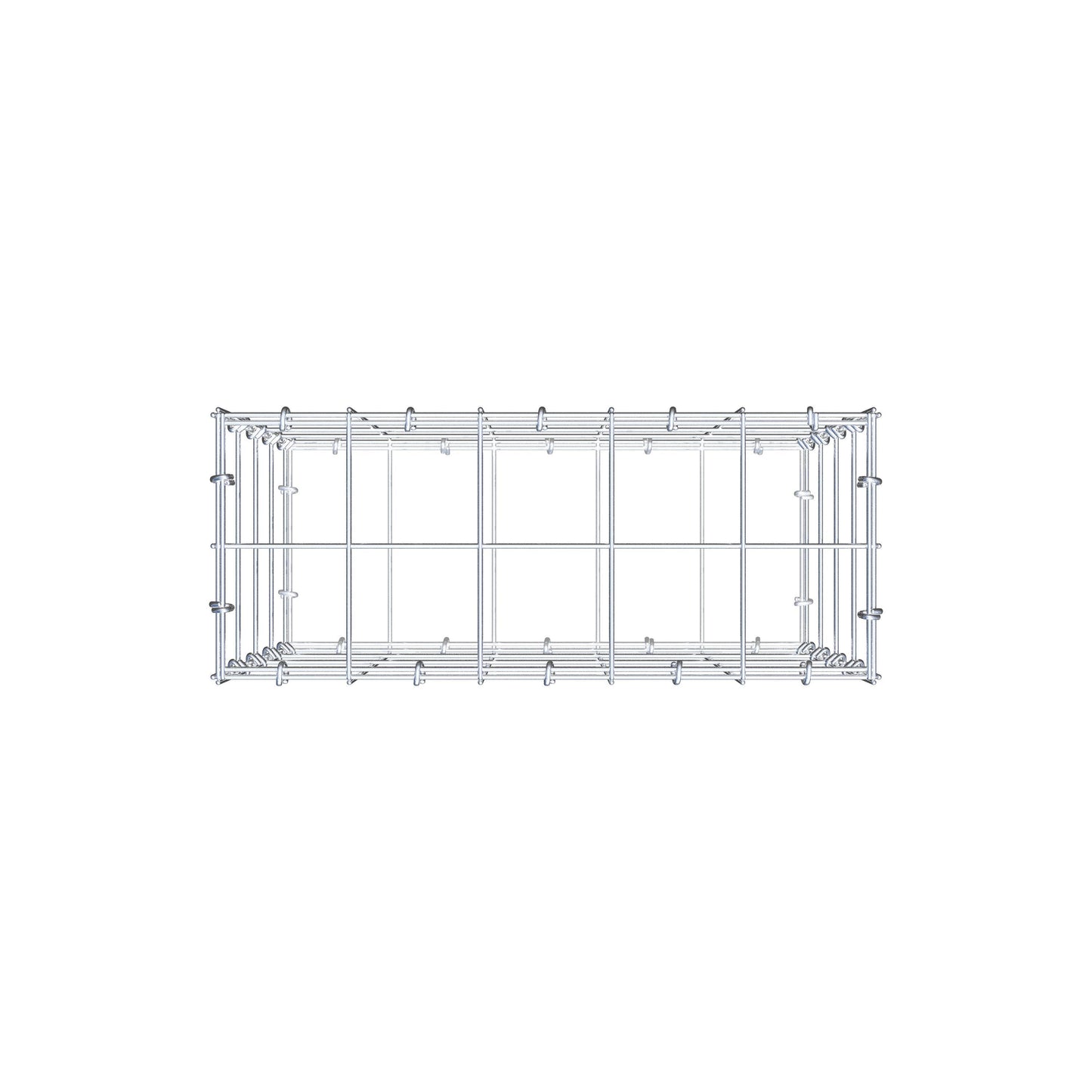 Schanskorf 50 cm x 40 cm x 20 cm (L x H x D), maaswijdte 10 cm x 10 cm, C-ring