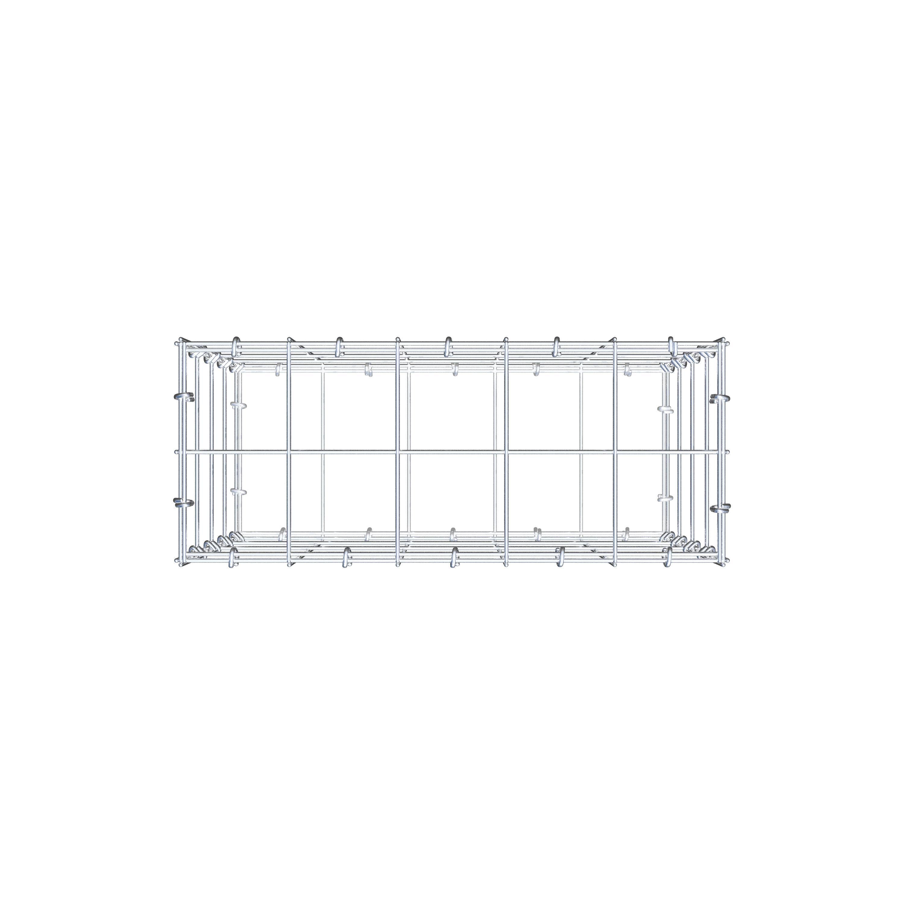 Gabione 50 cm x 40 cm x 20 cm (L x H x T), Maschenweite 10 cm x 10 cm, C-Ring