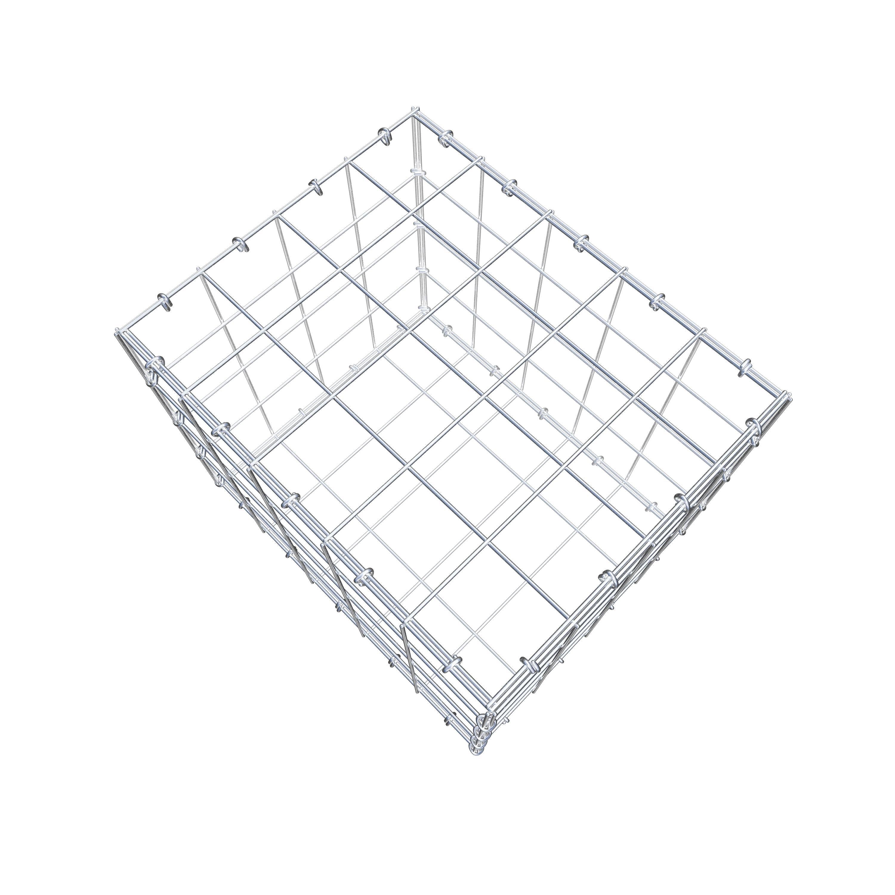 Gabion 50 cm x 40 cm x 40 cm (L x H x D), mesh size 10 cm x 10 cm, C-ring