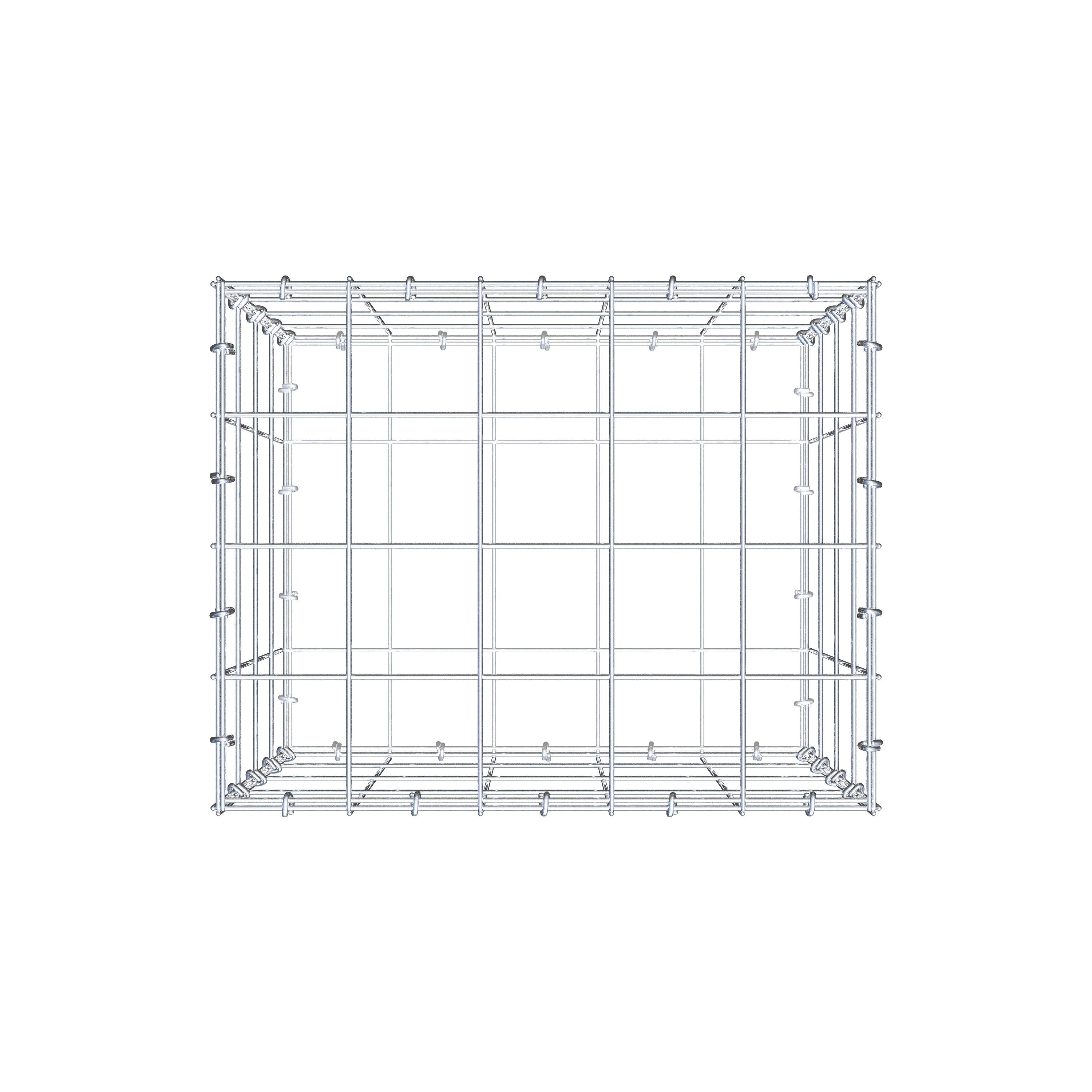 Gabione 50 cm x 40 cm x 40 cm (L x H x T), Maschenweite 10 cm x 10 cm, C-Ring