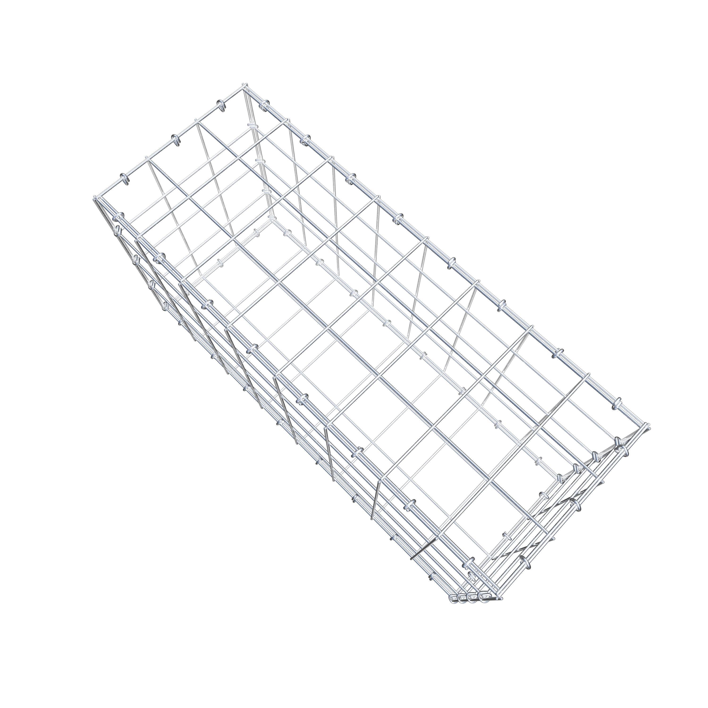 Gabione 80 cm x 40 cm x 30 cm (L x H x T), Maschenweite 10 cm x 10 cm, C-Ring