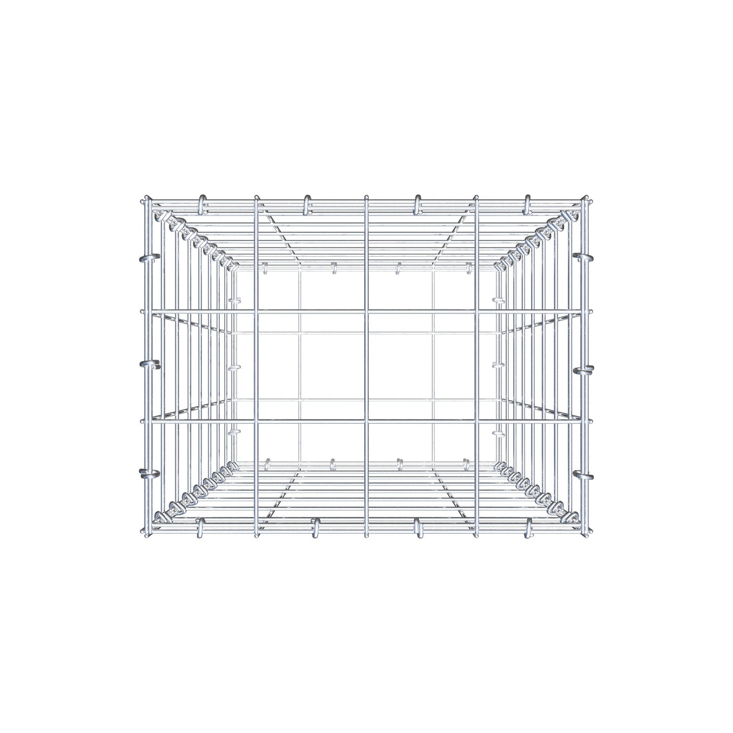 Schanskorf 80 cm x 40 cm x 30 cm (L x H x D), maaswijdte 10 cm x 10 cm, C-ring