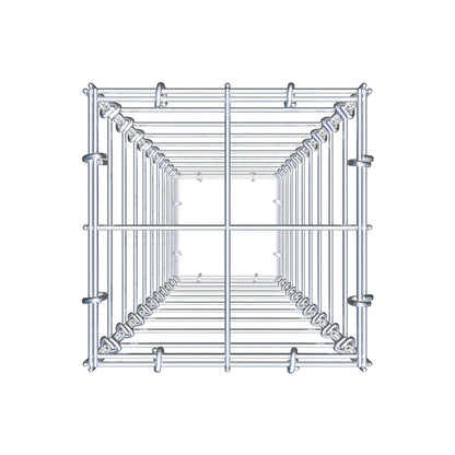 Gabion 100 cm x 20 cm x 20 cm (L x H x D), mesh size 10 cm x 10 cm, C-ring