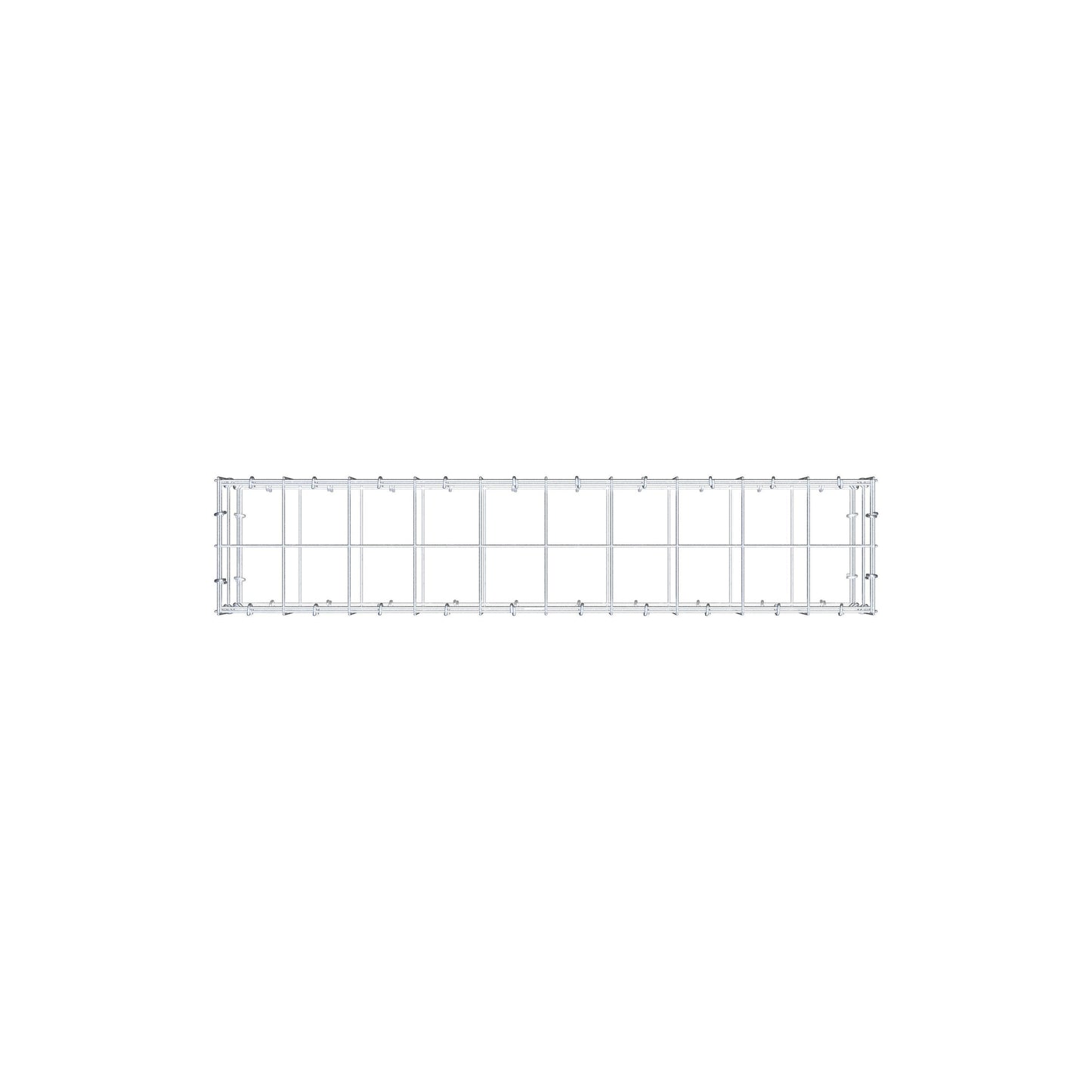 Gabion 100 cm x 20 cm x 20 cm (L x H x D), mesh size 10 cm x 10 cm, C-ring