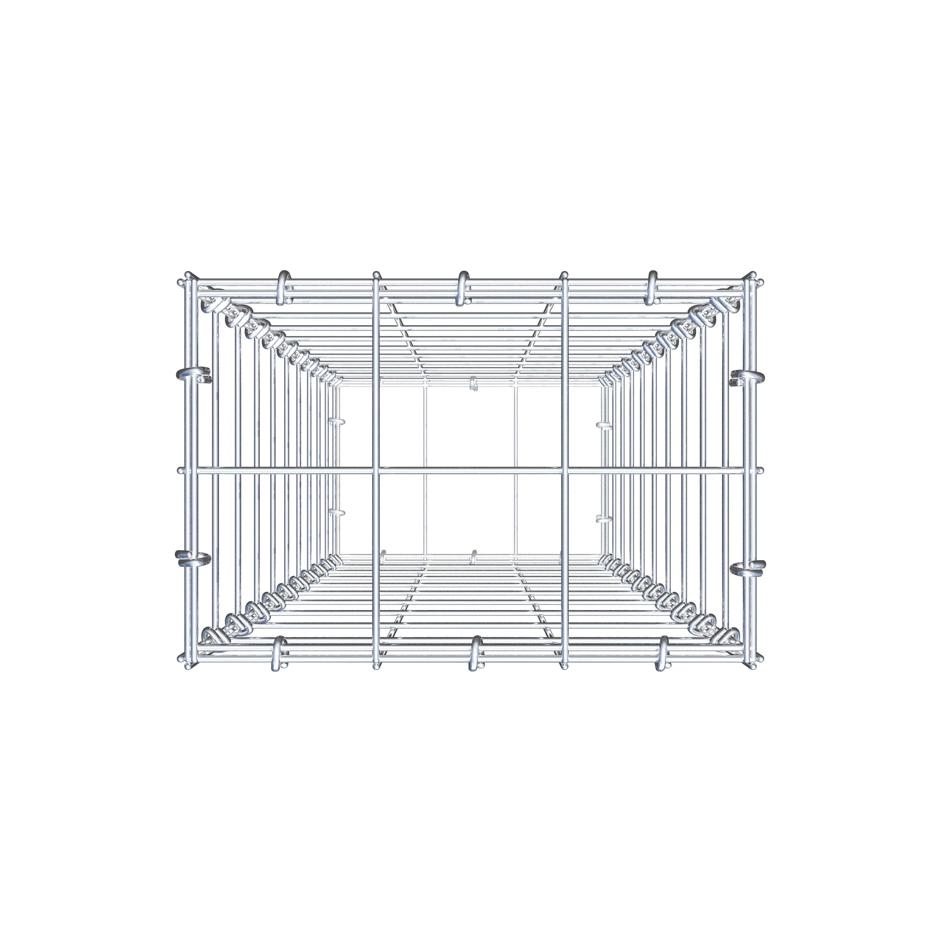 Gabione 100 cm x 30 cm x 20 cm (L x H x T), Maschenweite 10 cm x 10 cm, C-Ring