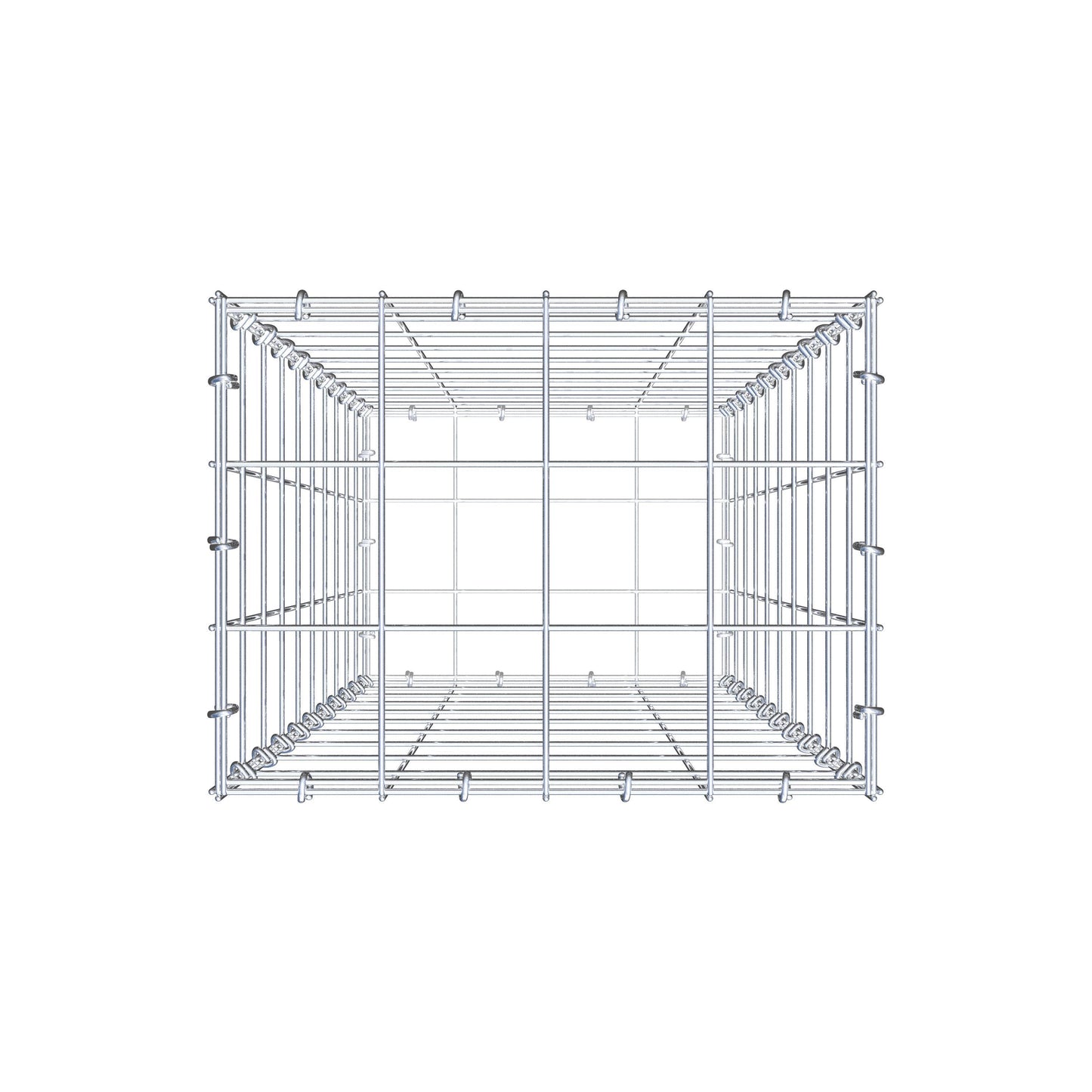 Gabione 100 cm x 40 cm x 30 cm (L x H x T), Maschenweite 10 cm x 10 cm, C-Ring