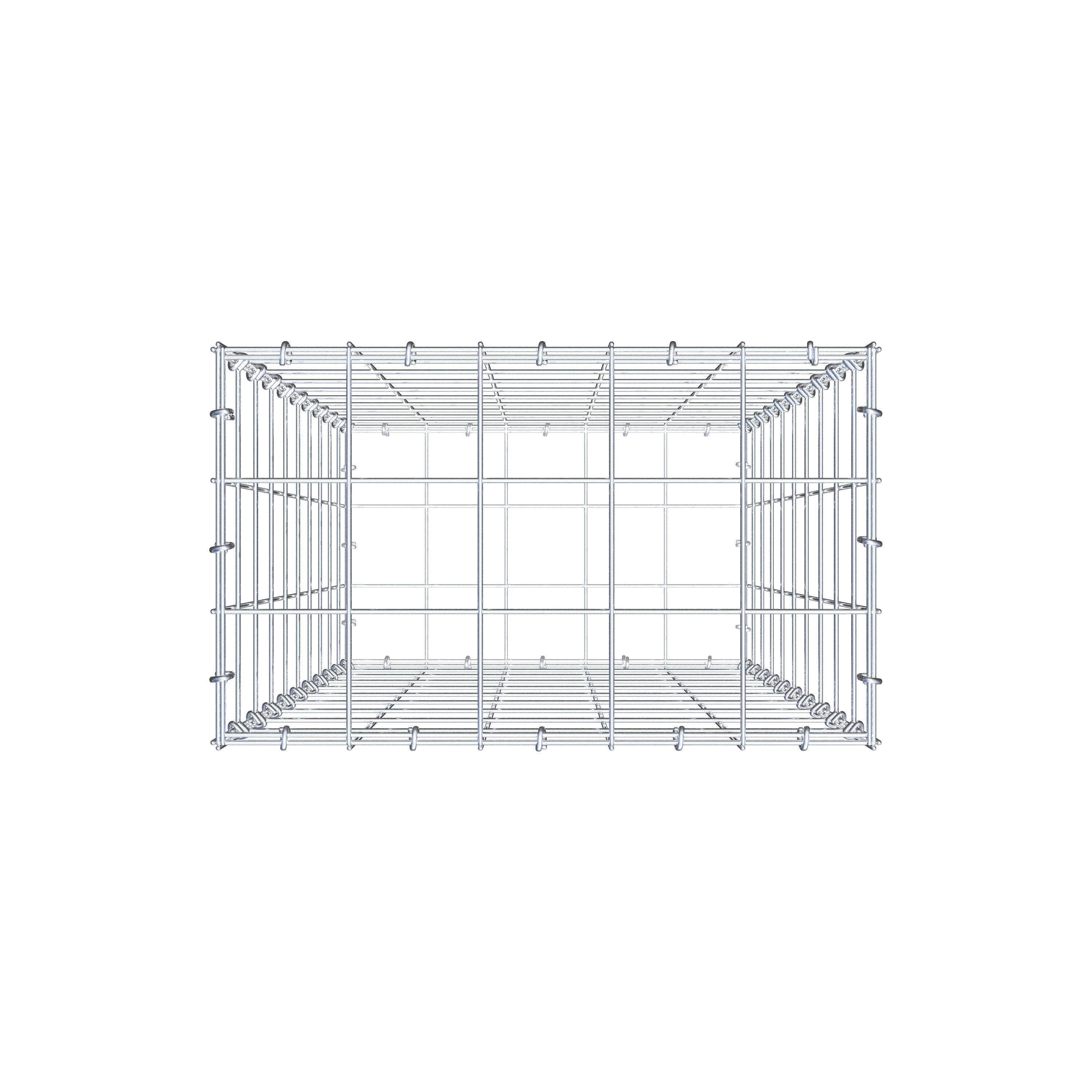 Gabione 100 cm x 50 cm x 30 cm (L x H x T), Maschenweite 10 cm x 10 cm, C-Ring