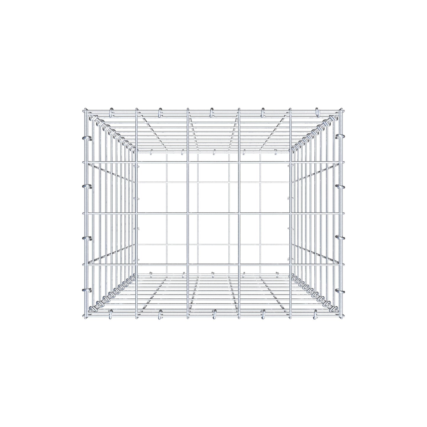 Gabion 100 cm x 50 cm x 40 cm (L x H x D), maskstorlek 10 cm x 10 cm, C-ring