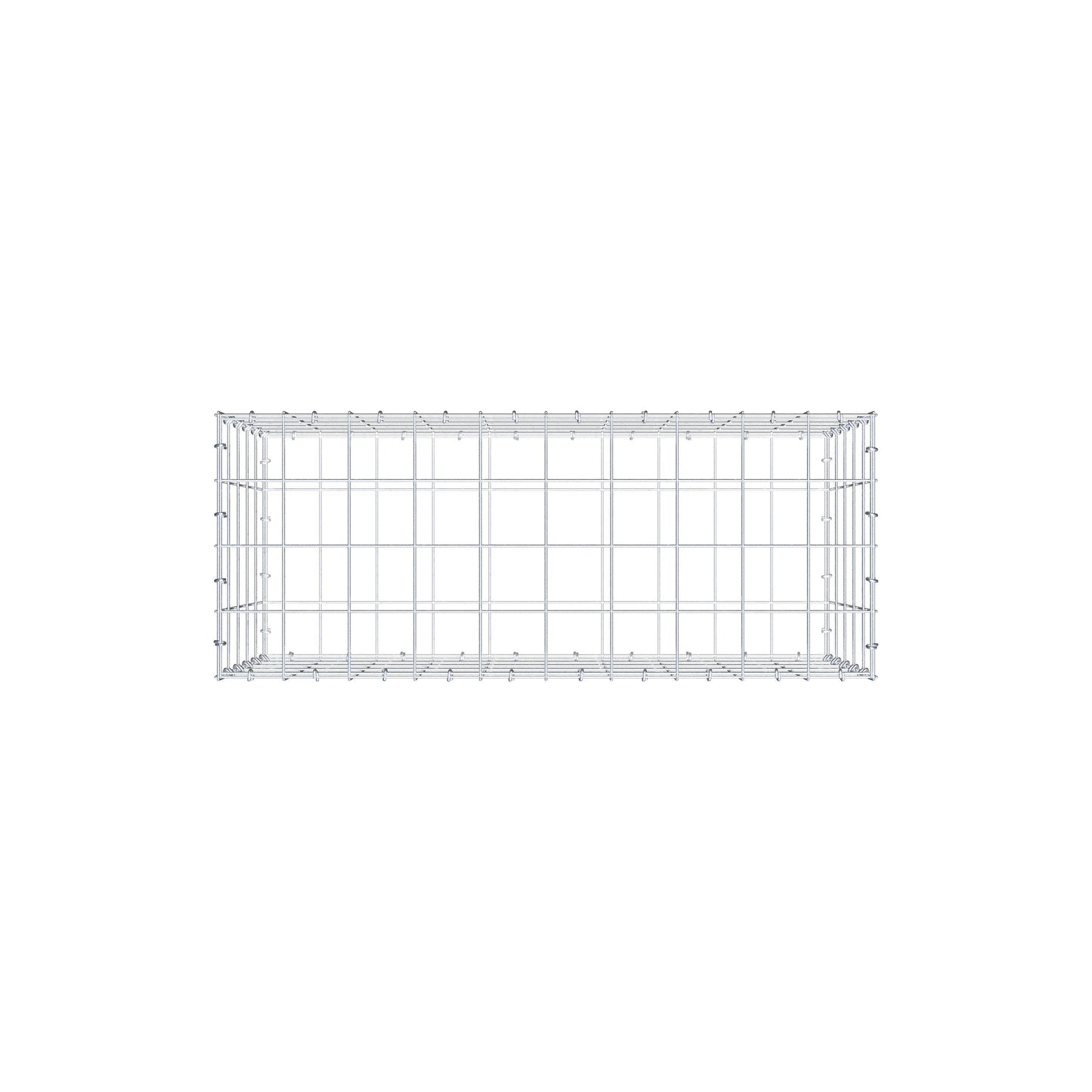 Gabion 100 cm x 50 cm x 40 cm (L x H x D), maskstorlek 10 cm x 10 cm, C-ring