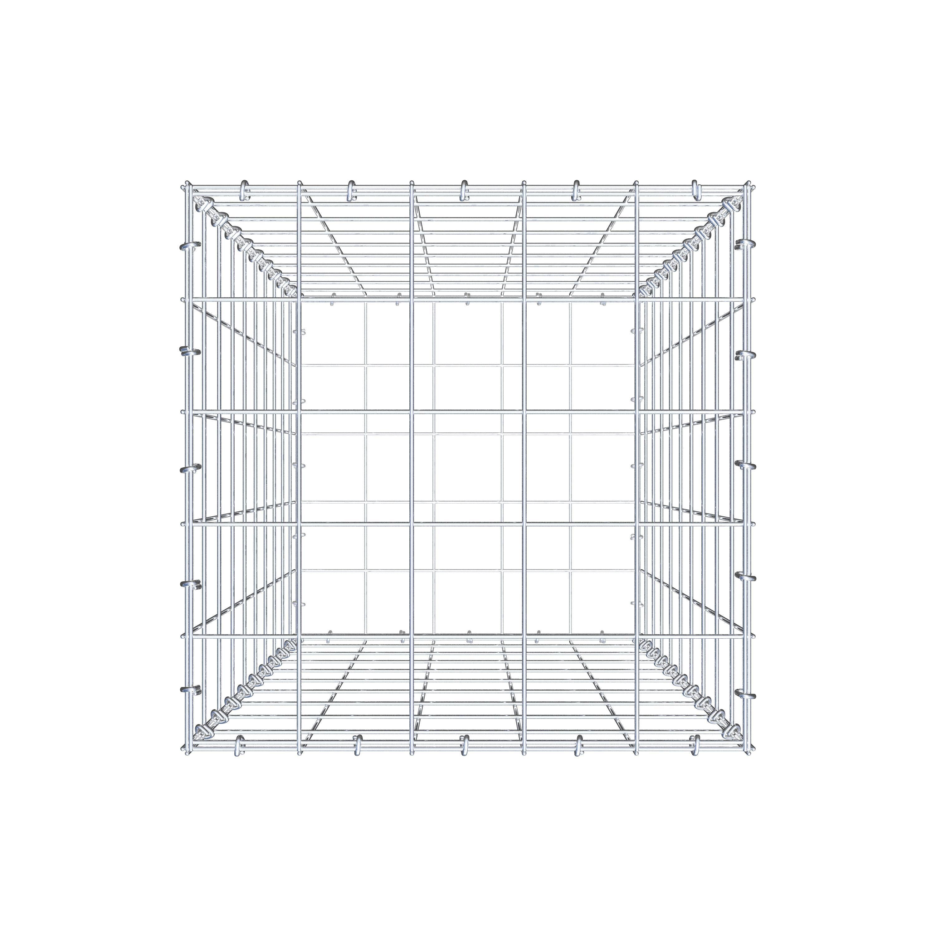 Gabione 100 cm x 50 cm x 50 cm (L x H x T), Maschenweite 10 cm x 10 cm, C-Ring