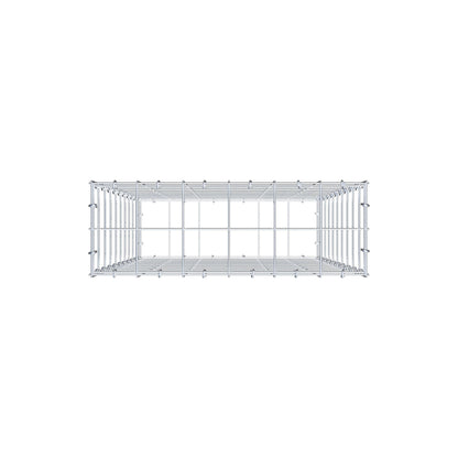 Gavión 100 cm x 60 cm x 20 cm (L x A x P), luz de malla 10 cm x 10 cm, anillo en C