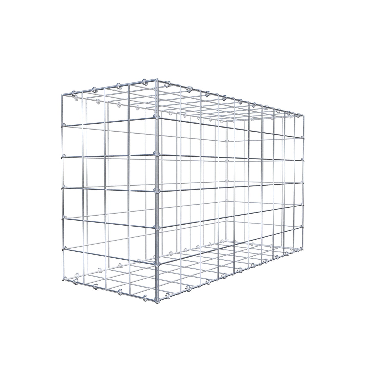Gabion 100 cm x 60 cm x 40 cm (L x H x D), maskstorlek 10 cm x 10 cm, C-ring