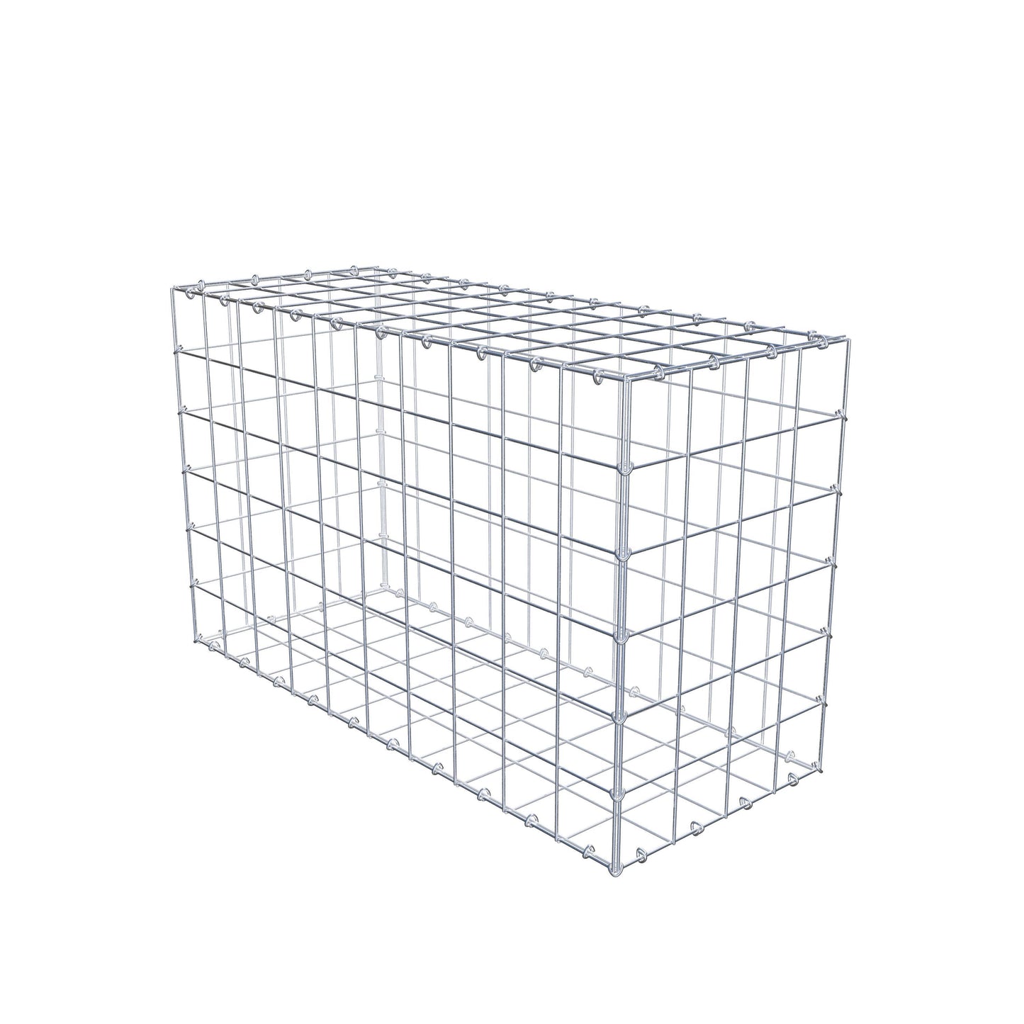 Gabion 100 cm x 60 cm x 40 cm (L x H x D), maskstorlek 10 cm x 10 cm, C-ring