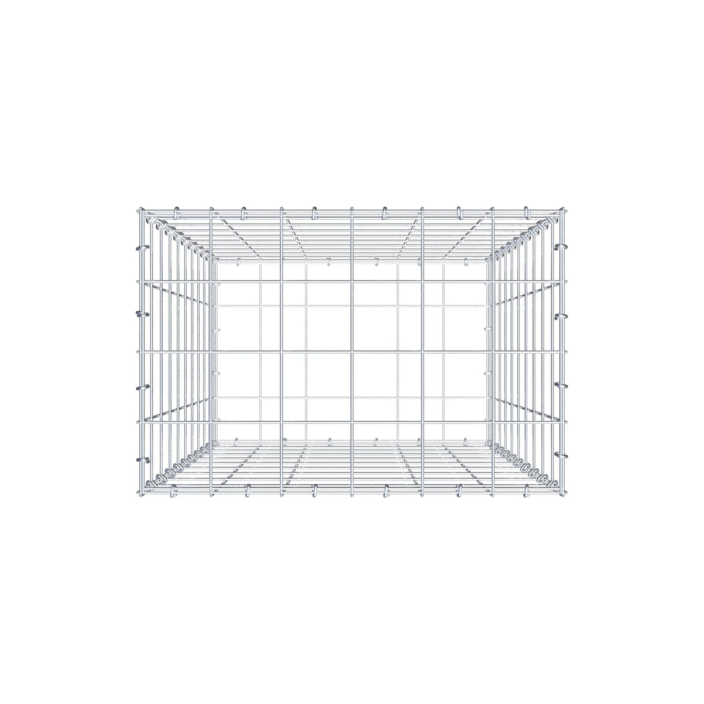 Gabion 100 cm x 60 cm x 40 cm (L x H x D), maskstorlek 10 cm x 10 cm, C-ring