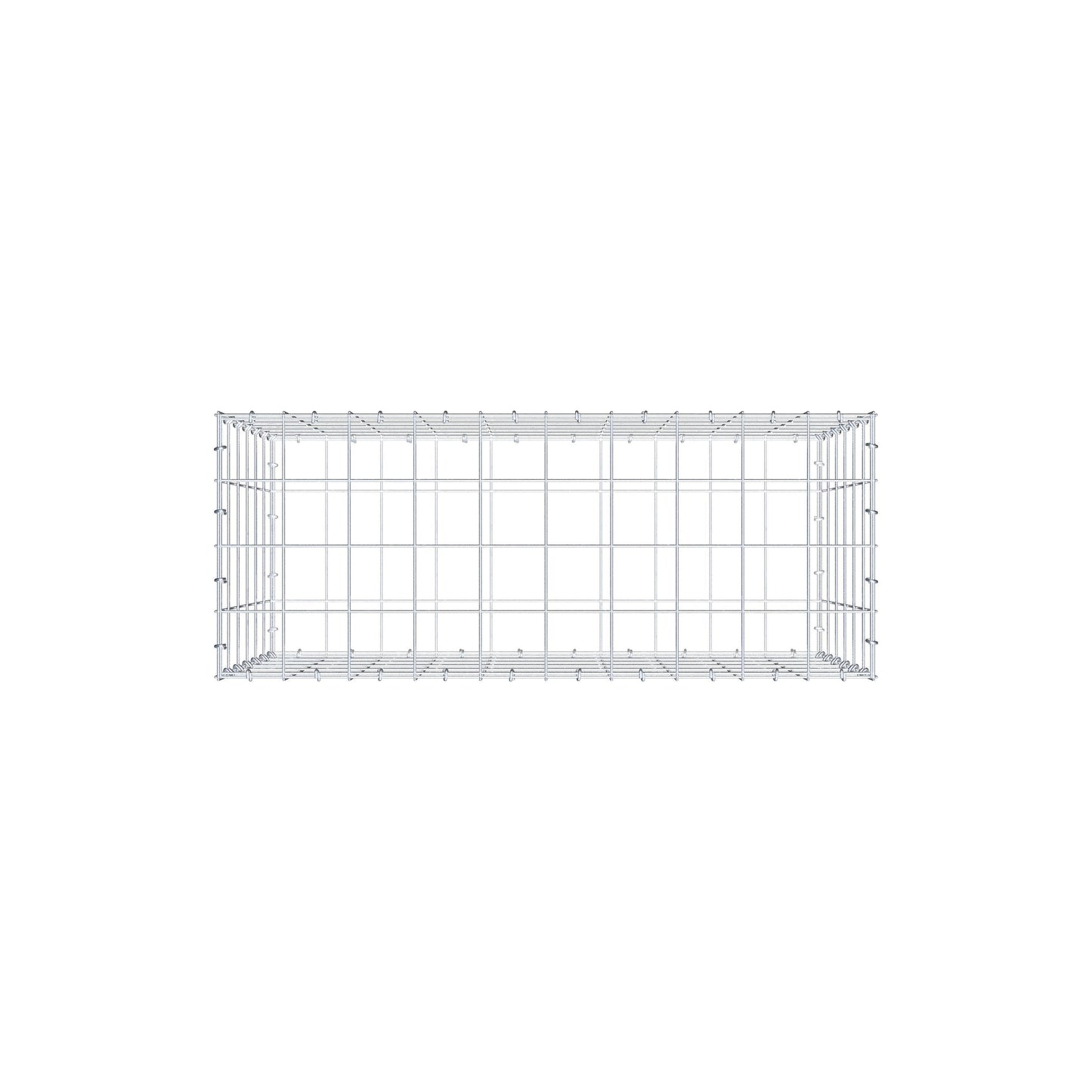 Gabion 100 cm x 60 cm x 40 cm (L x H x D), maskstorlek 10 cm x 10 cm, C-ring