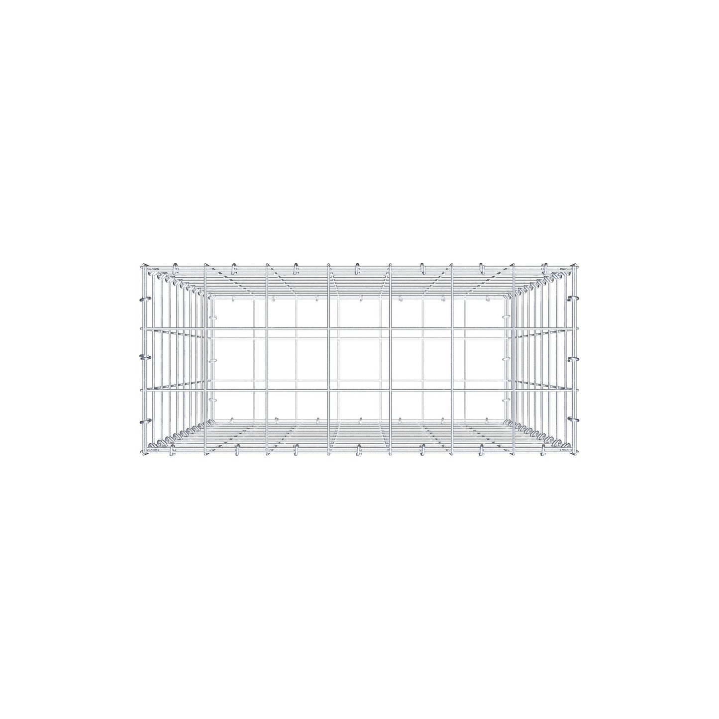 Gabione 100 cm x 70 cm x 30 cm (L x H x T), Maschenweite 10 cm x 10 cm, C-Ring