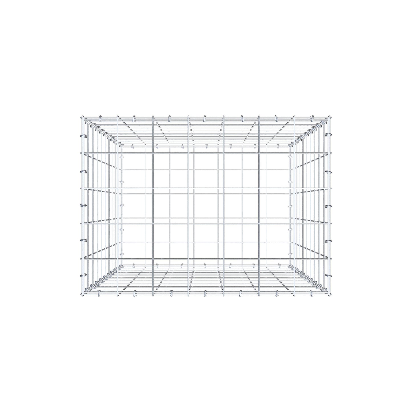 Gabbione 100 cm x 70 cm x 50 cm (L x H x P), maglia 10 cm x 10 cm, anello a C