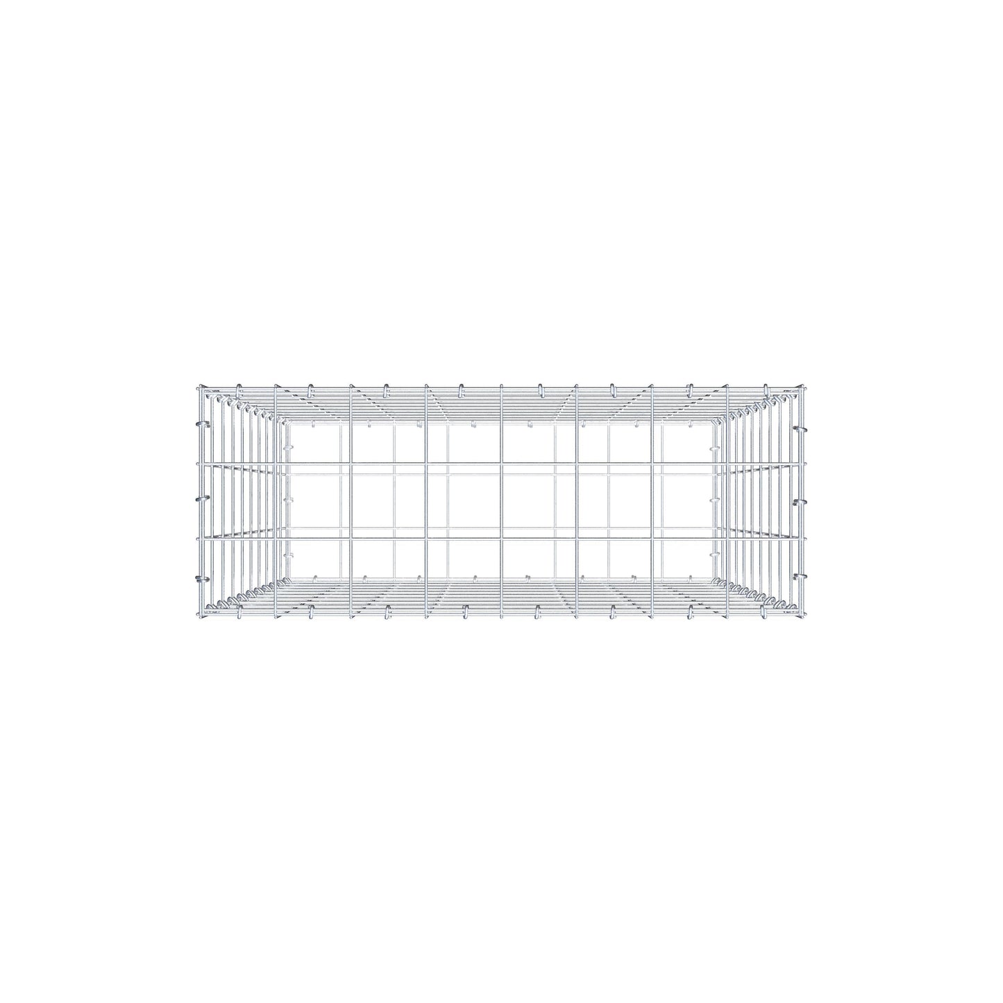 Gabion 100 cm x 80 cm x 30 cm (L x H x D), maskestørrelse 10 cm x 10 cm, C-ring