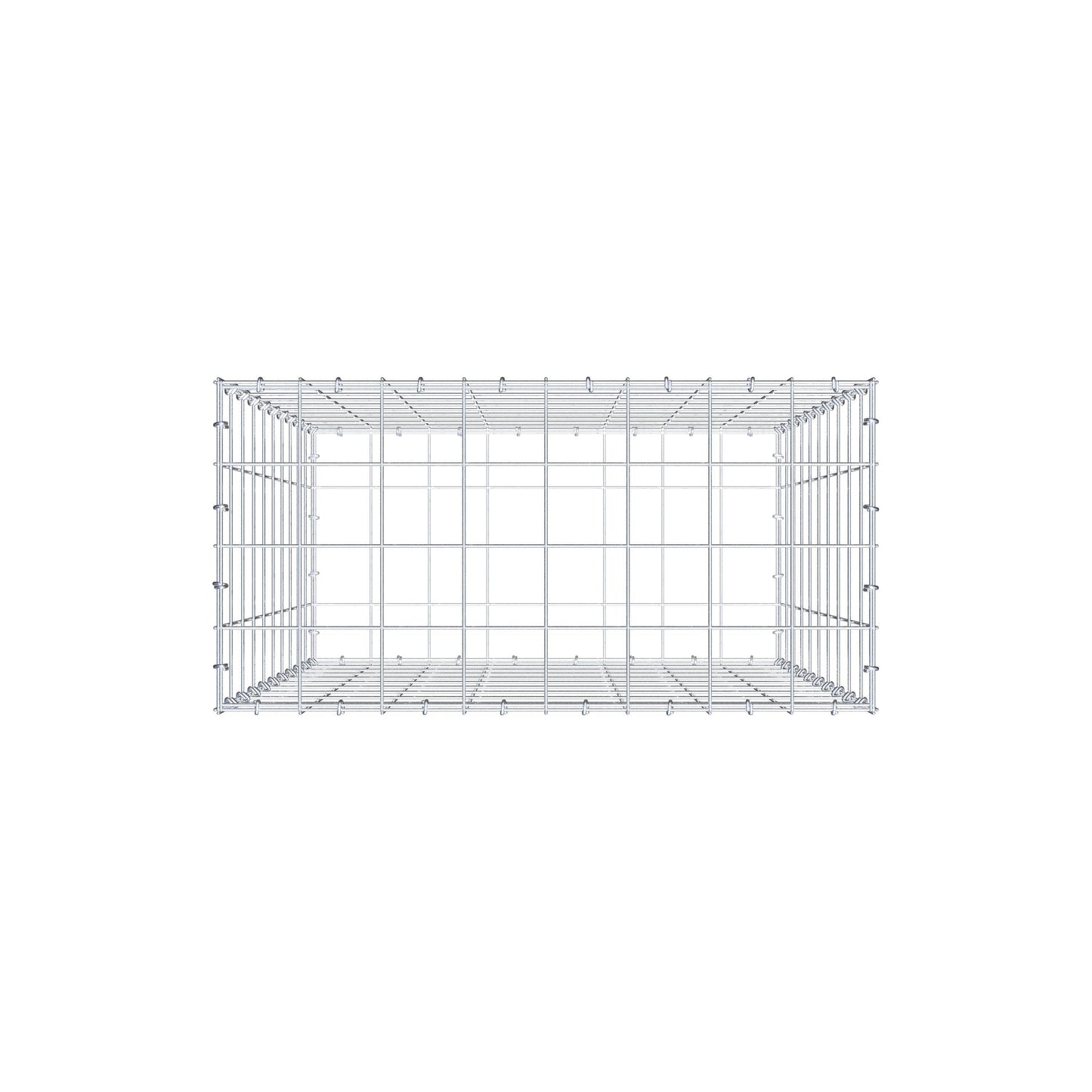 Gabbione 100 cm x 80 cm x 40 cm (L x H x P), maglia 10 cm x 10 cm, anello a C