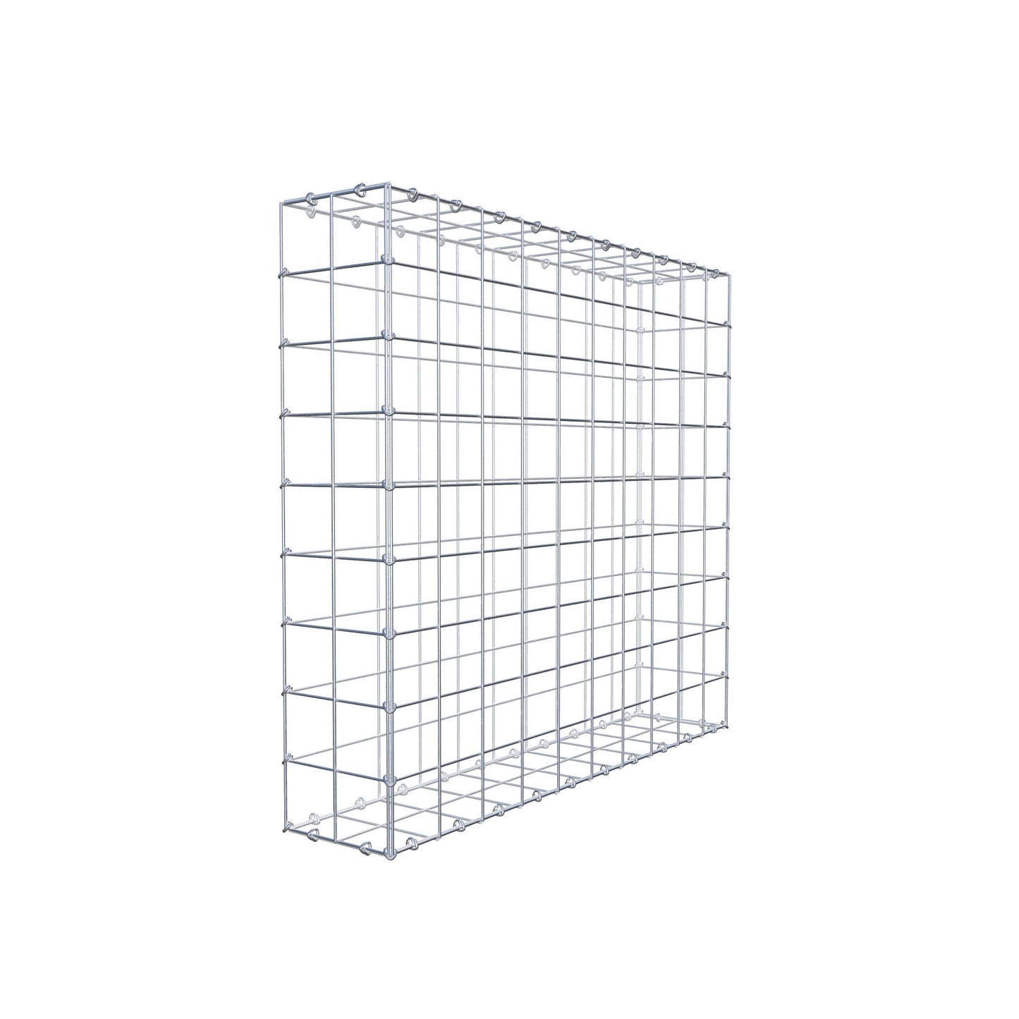 Gabione 100 cm x 90 cm x 20 cm (L x H x T), Maschenweite 10 cm x 10 cm, C-Ring