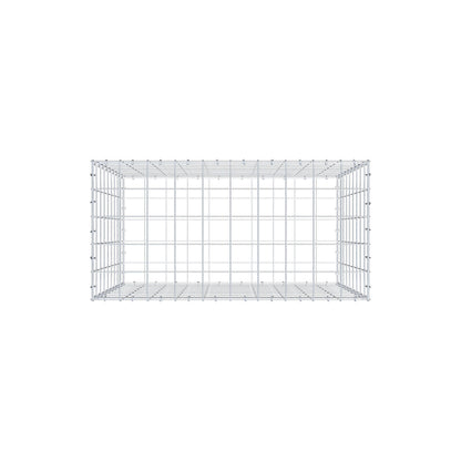 Gabion 100 cm x 90 cm x 50 cm (L x H x D), maskestørrelse 10 cm x 10 cm, C-ring