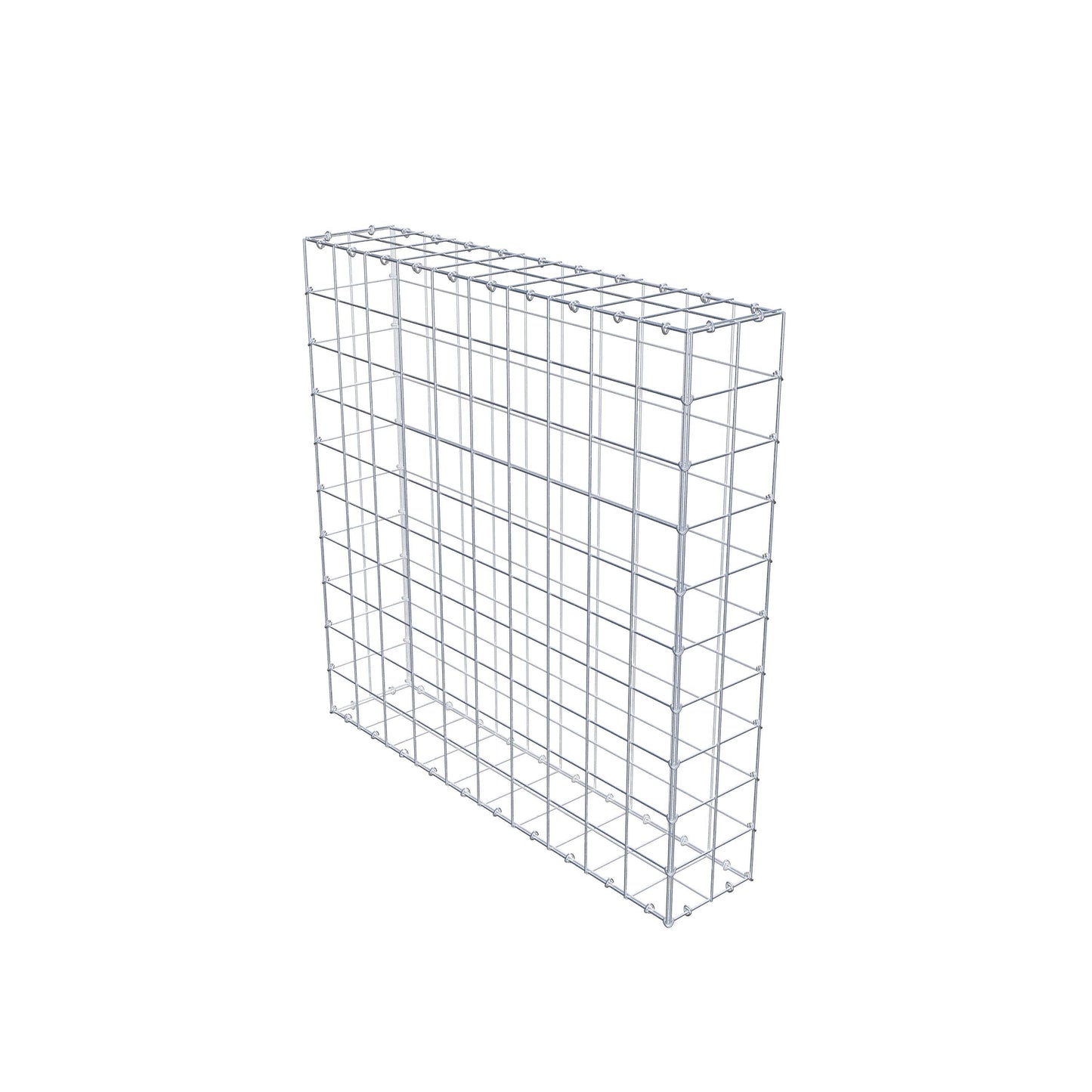Gabion 100 cm x 100 cm x 20 cm (L x H x P), mailles 10 cm x 10 cm, anneau en C