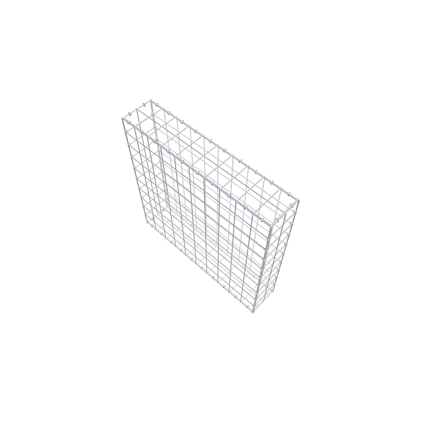 Gabion 100 cm x 100 cm x 20 cm (L x H x P), mailles 10 cm x 10 cm, anneau en C