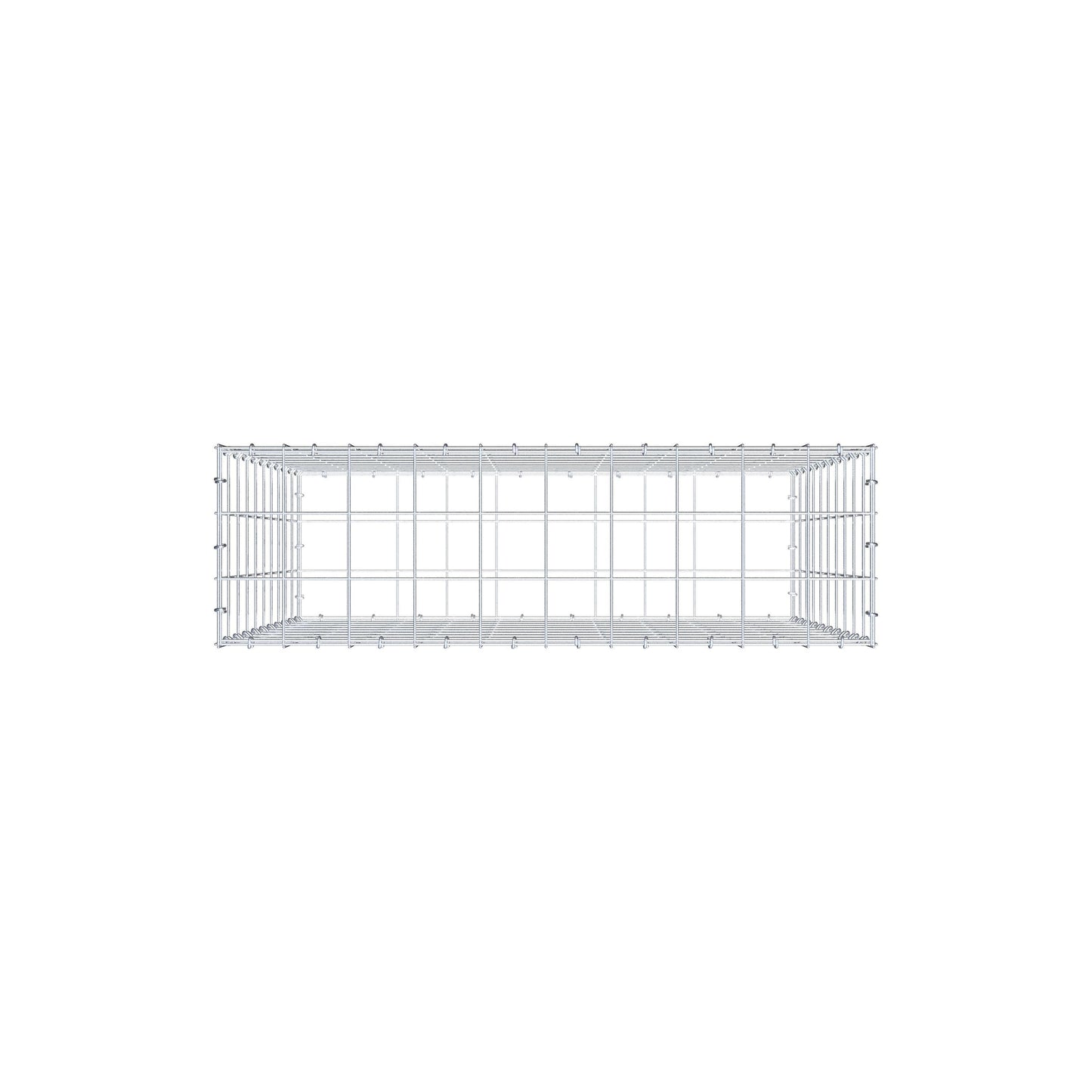 Gabion 100 cm x 100 cm x 30 cm (L x H x P), mailles 10 cm x 10 cm, anneau en C