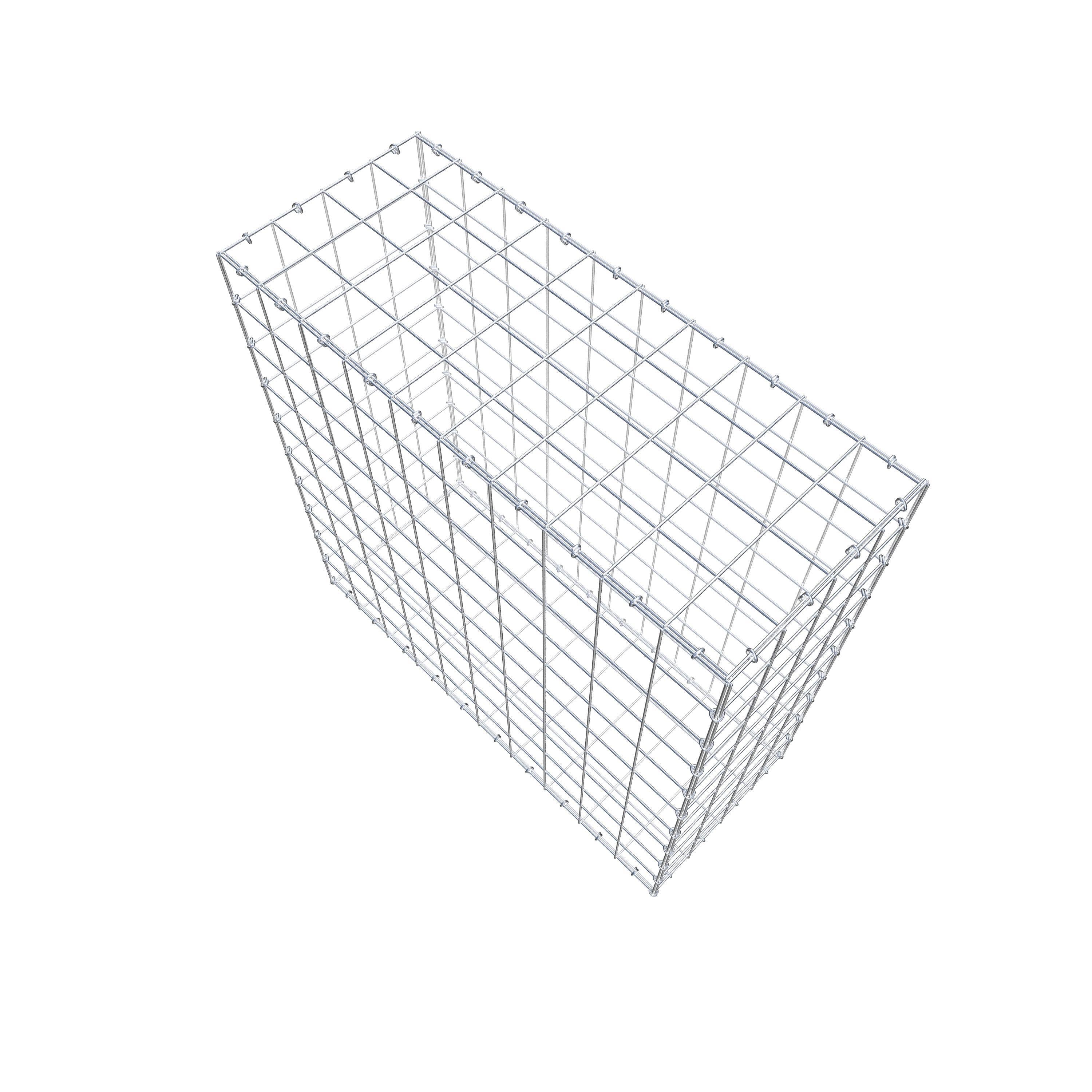 Gabion 100 cm x 100 cm x 40 cm (L x H x D), mesh size 10 cm x 10 cm, C-ring