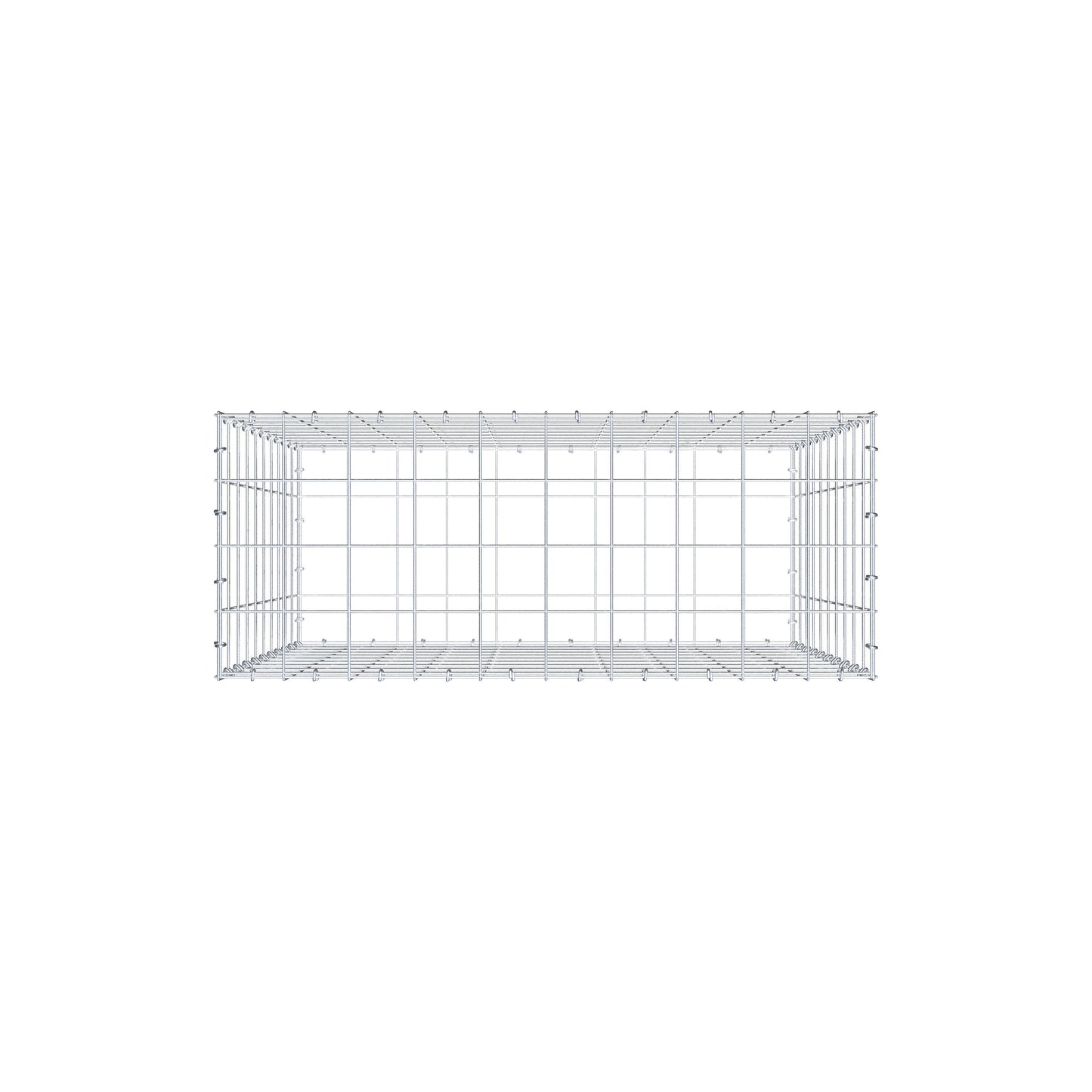 Gabion 100 cm x 100 cm x 40 cm (L x H x D), maskestørrelse 10 cm x 10 cm, C-ring