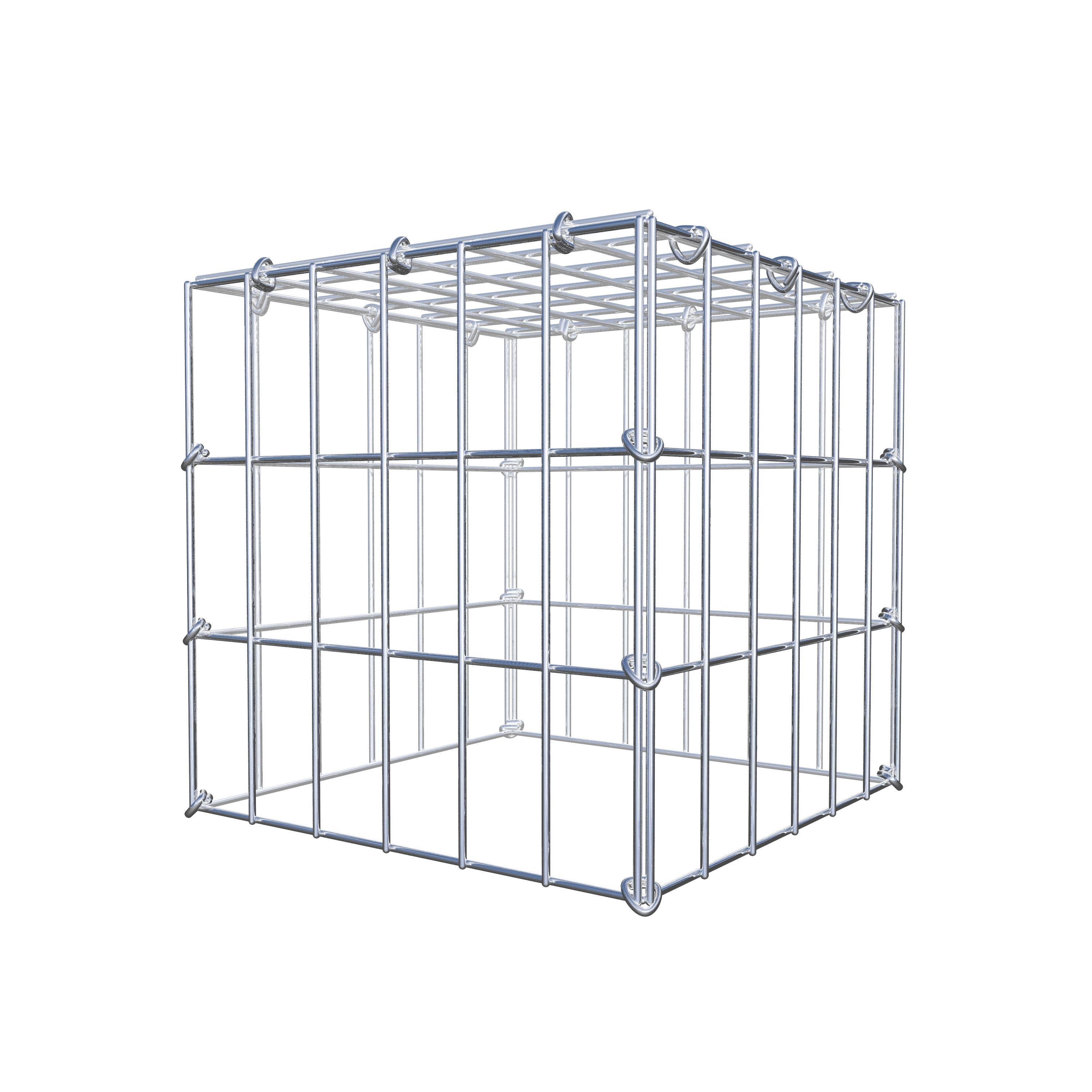 Monteret gabion type 3 30 cm x 30 cm x 30 cm (L x H x D), maskestørrelse 5 cm x 10 cm, C-ring