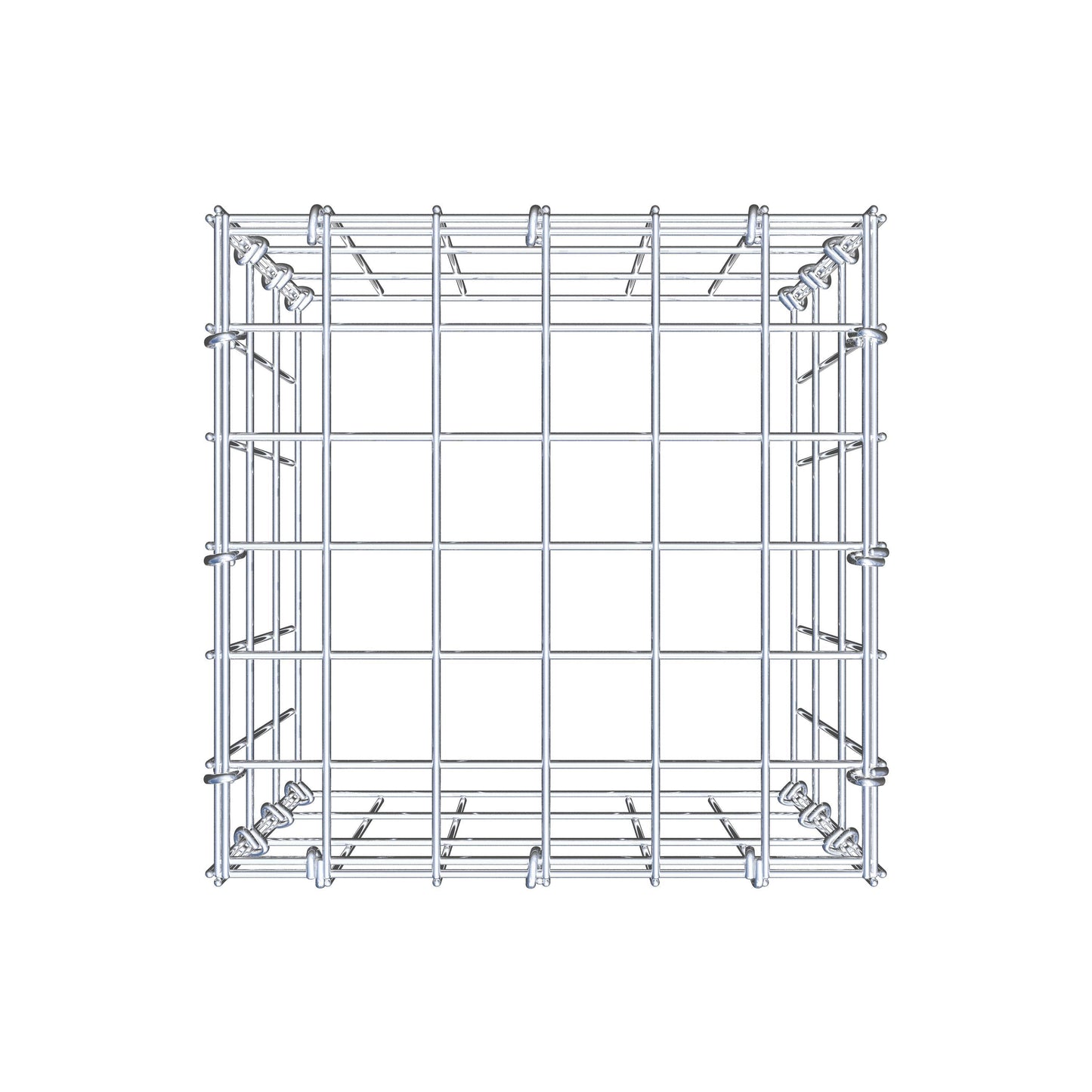 Monteret gabion type 3 30 cm x 30 cm x 30 cm (L x H x D), maskestørrelse 5 cm x 10 cm, C-ring