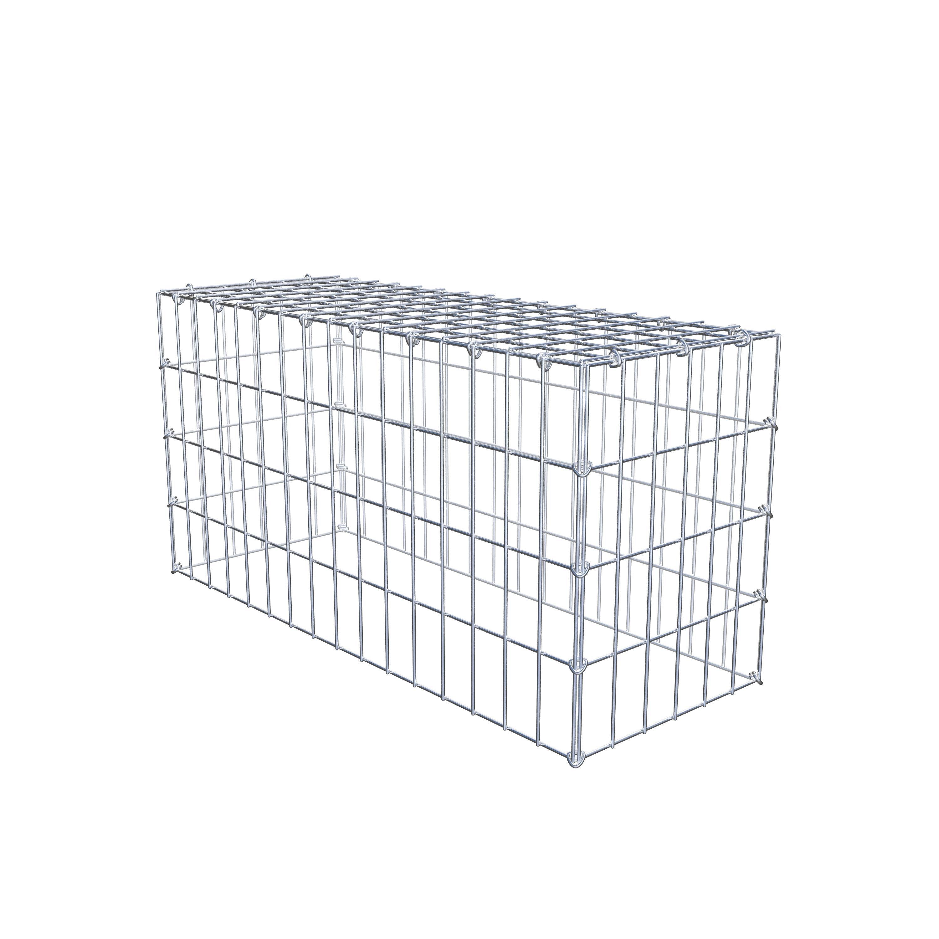 Mounted gabion type 3 80 cm x 40 cm x 30 cm (L x H x D), mesh size 5 cm x 10 cm, C-ring