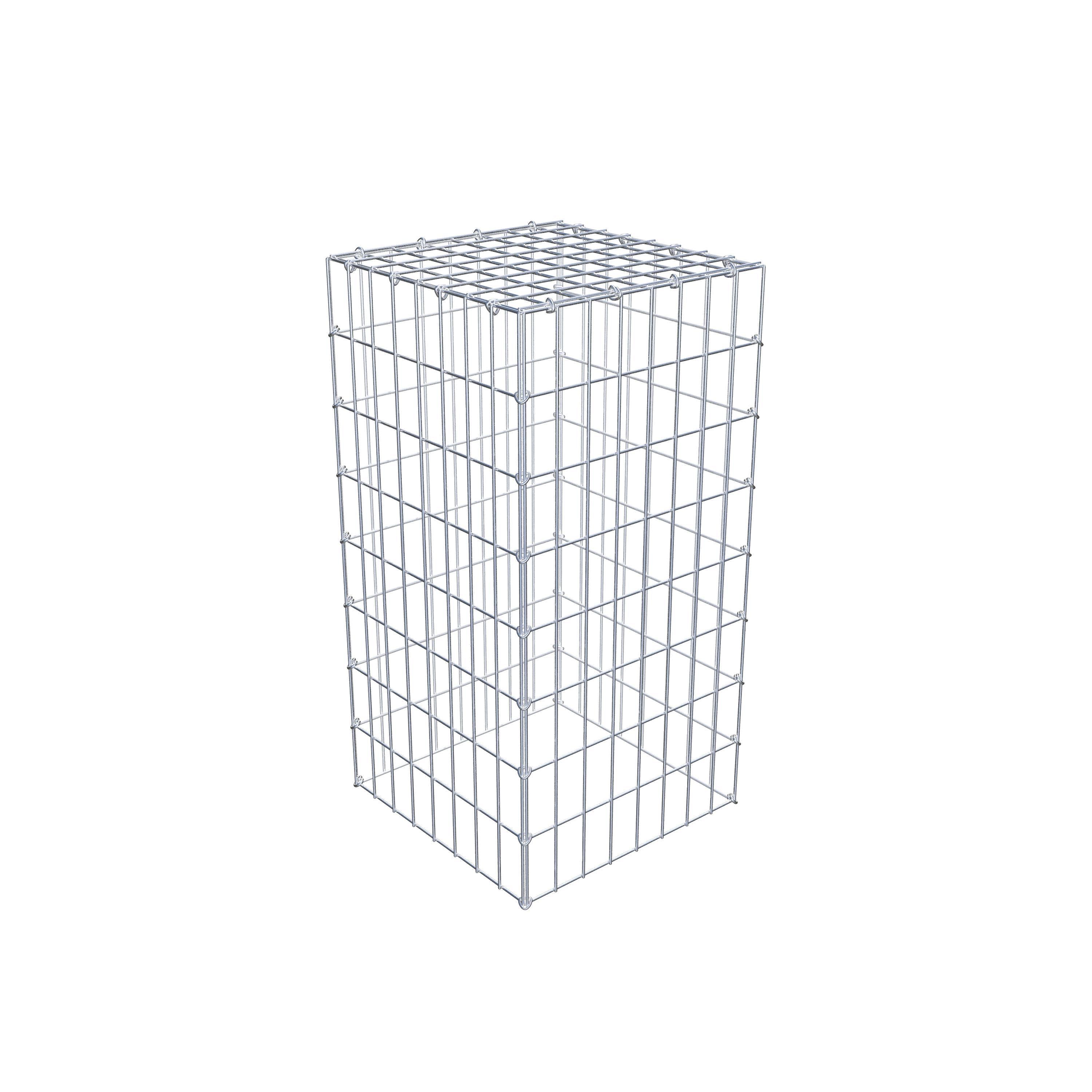 Monteret gabion type 3 80 cm x 40 cm x 40 cm (L x H x D), maskestørrelse 5 cm x 10 cm, C-ring