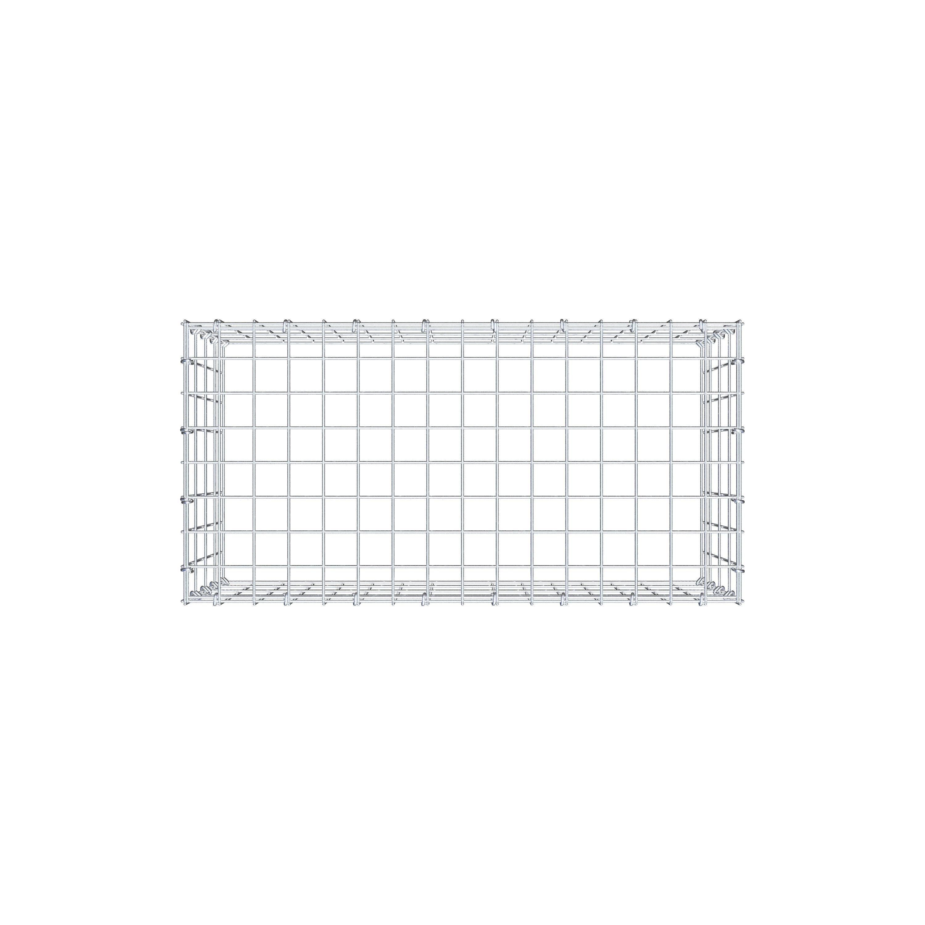 Monteret gabion type 3 80 cm x 40 cm x 40 cm (L x H x D), maskestørrelse 5 cm x 10 cm, C-ring