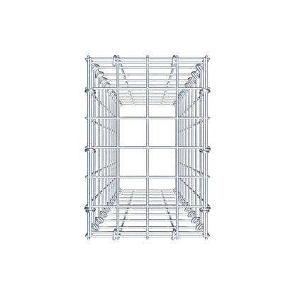 Mounted gabion type 3 100 cm x 20 cm x 30 cm (L x H x D), mesh size 5 cm x 10 cm, C-ring