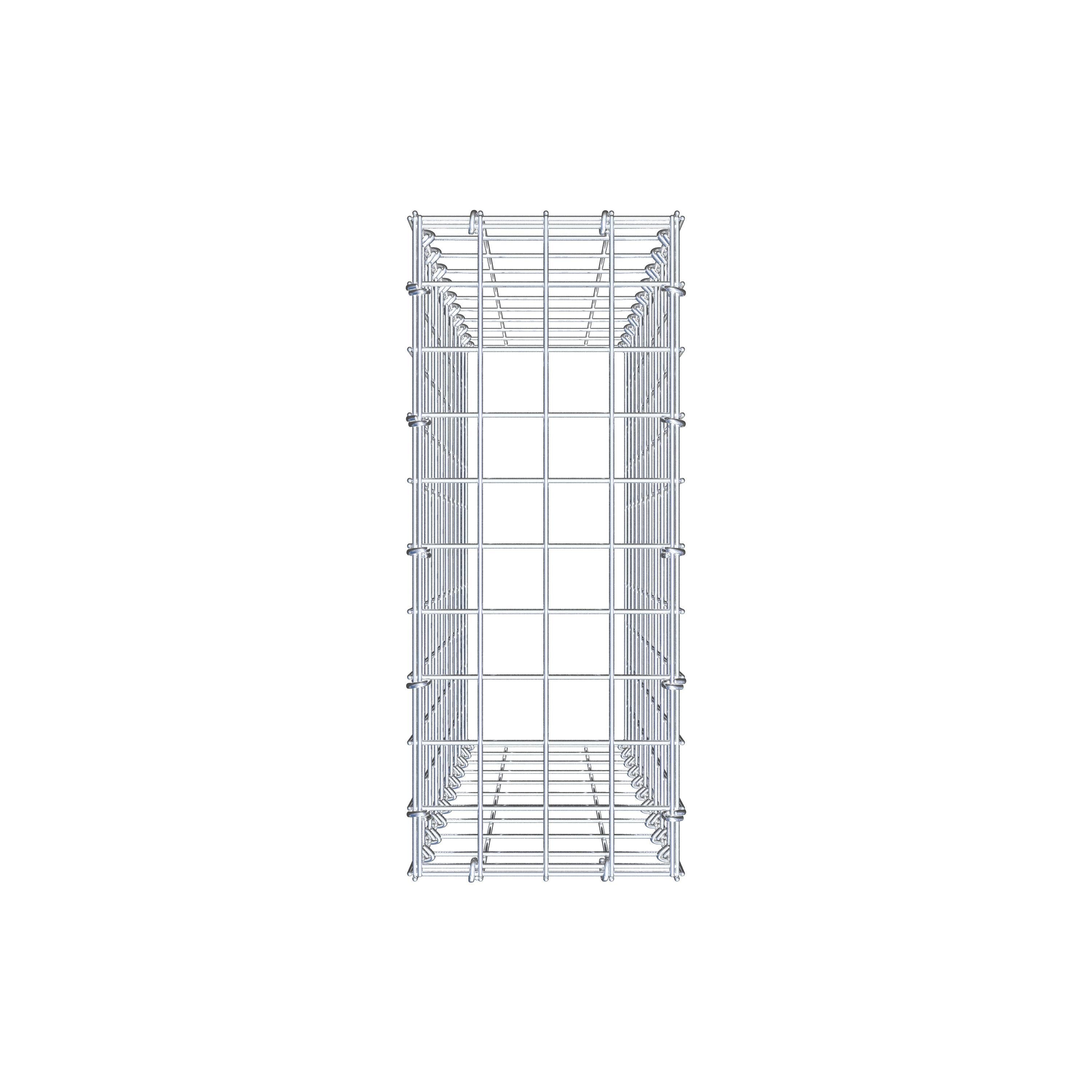 Anbaugabione Typ 3 100 cm x 20 cm x 50 cm (L x H x T), Maschenweite 5 cm x 10 cm, C-Ring