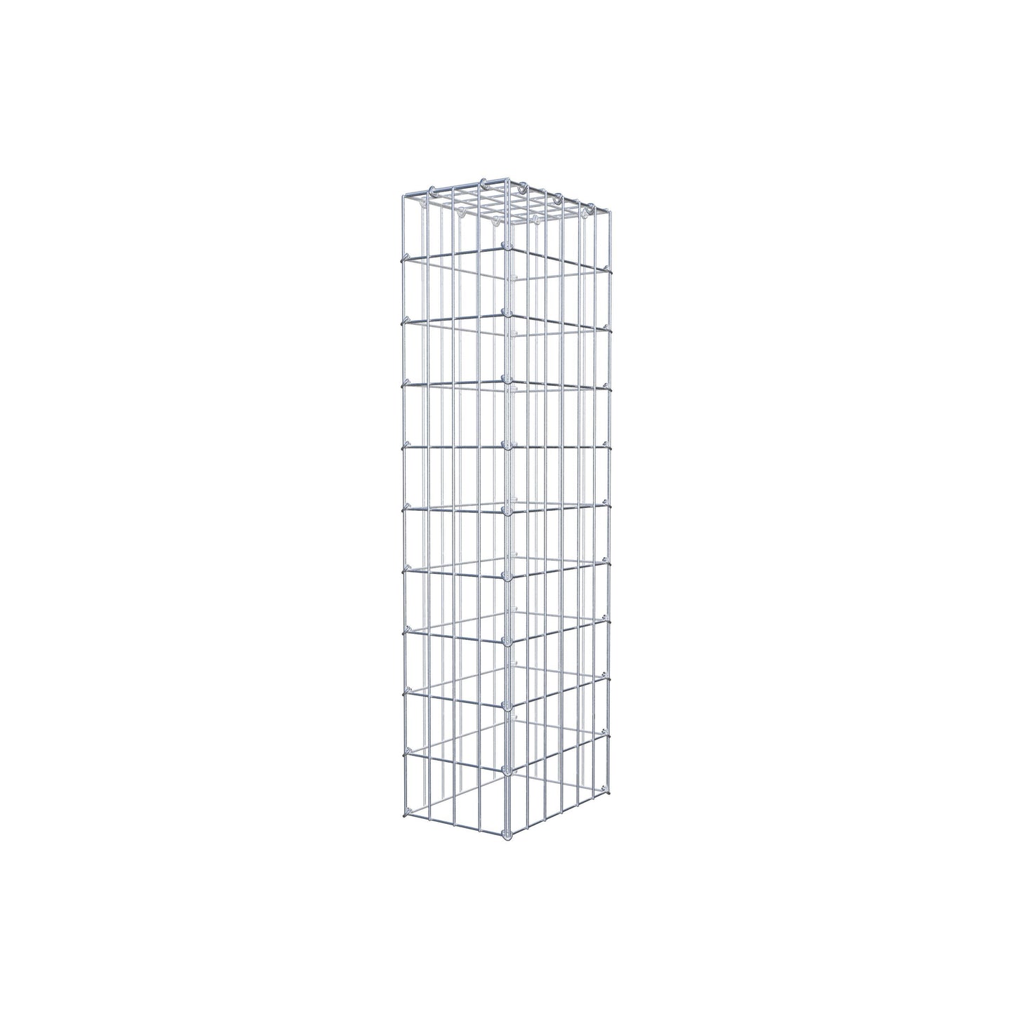 Monteret gabion type 3 100 cm x 30 cm x 20 cm (L x H x D), maskestørrelse 5 cm x 10 cm, C-ring