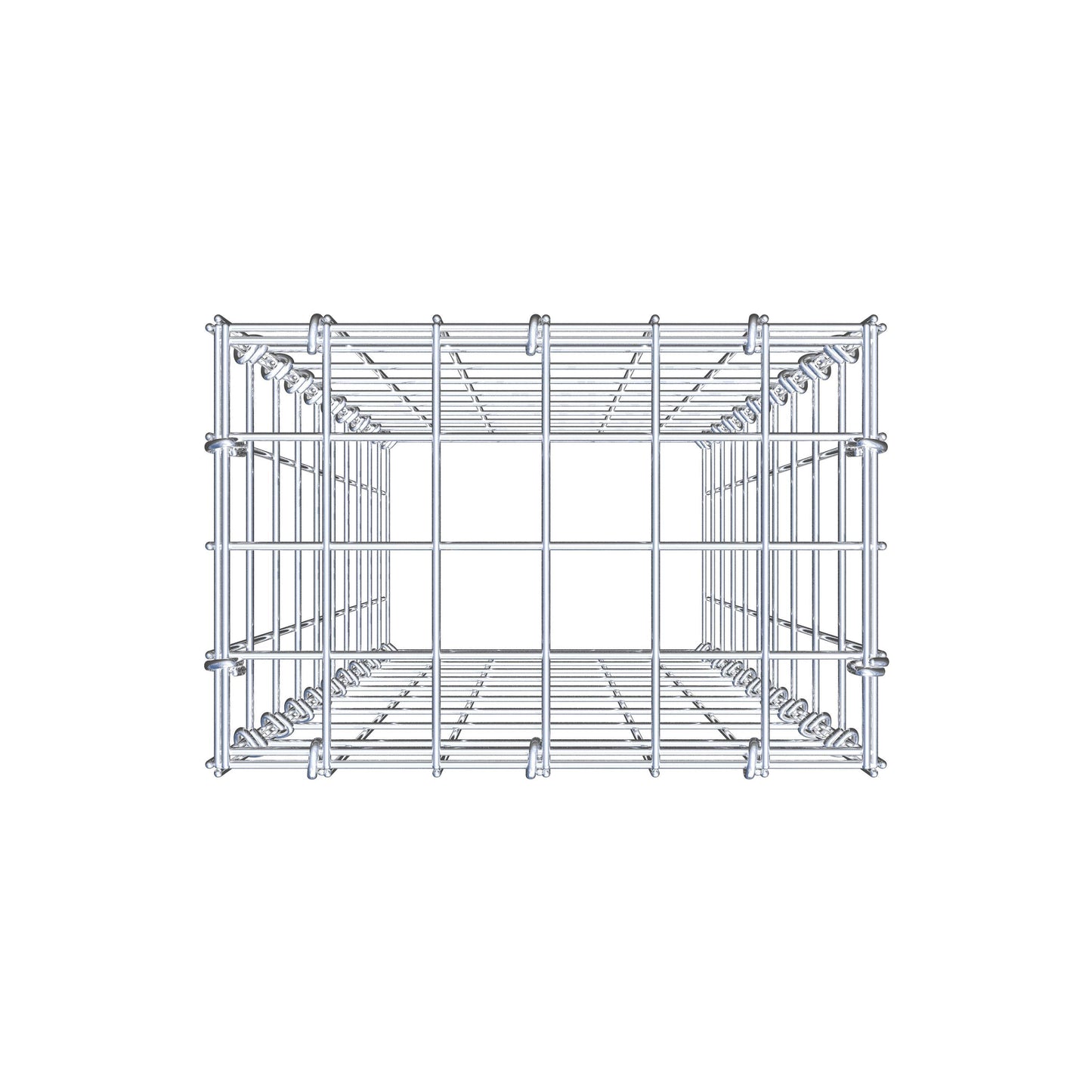 Monteret gabion type 3 100 cm x 30 cm x 20 cm (L x H x D), maskestørrelse 5 cm x 10 cm, C-ring