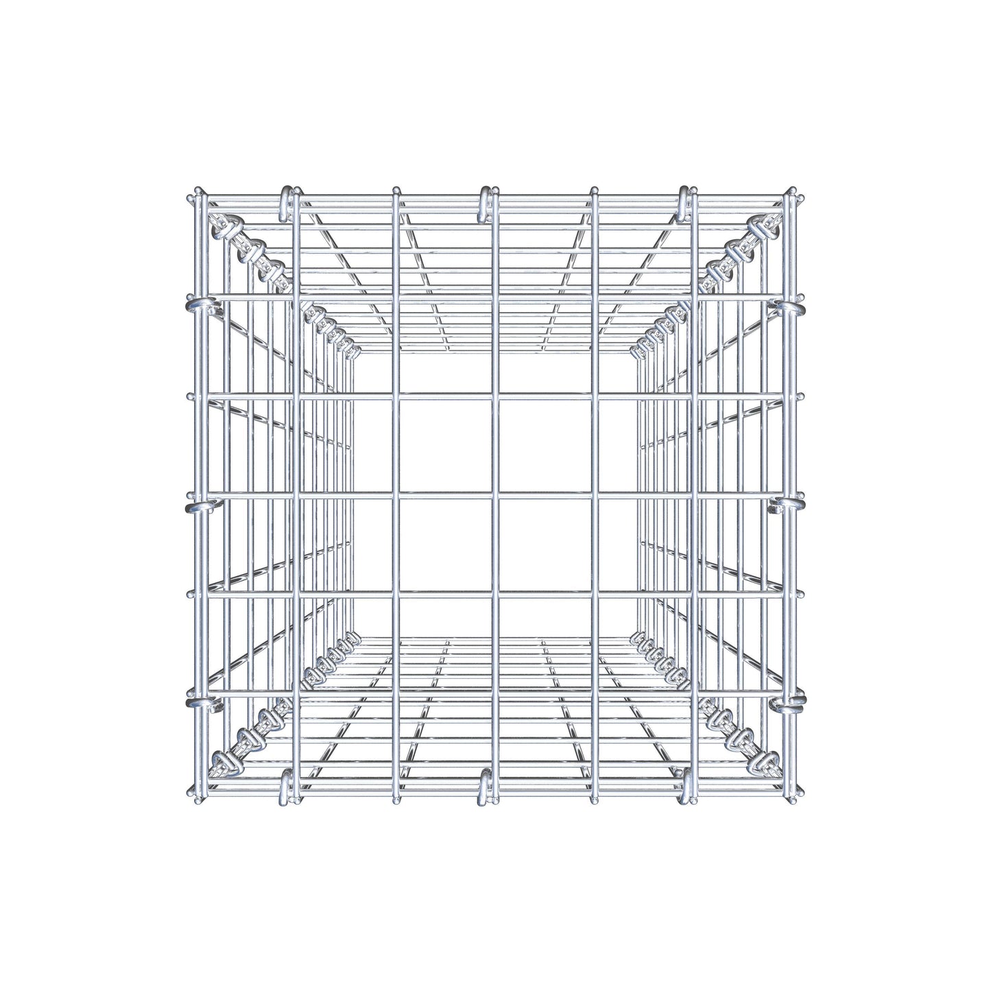 Mounted gabion type 3 100 cm x 30 cm x 30 cm (L x H x D), mesh size 5 cm x 10 cm, C-ring