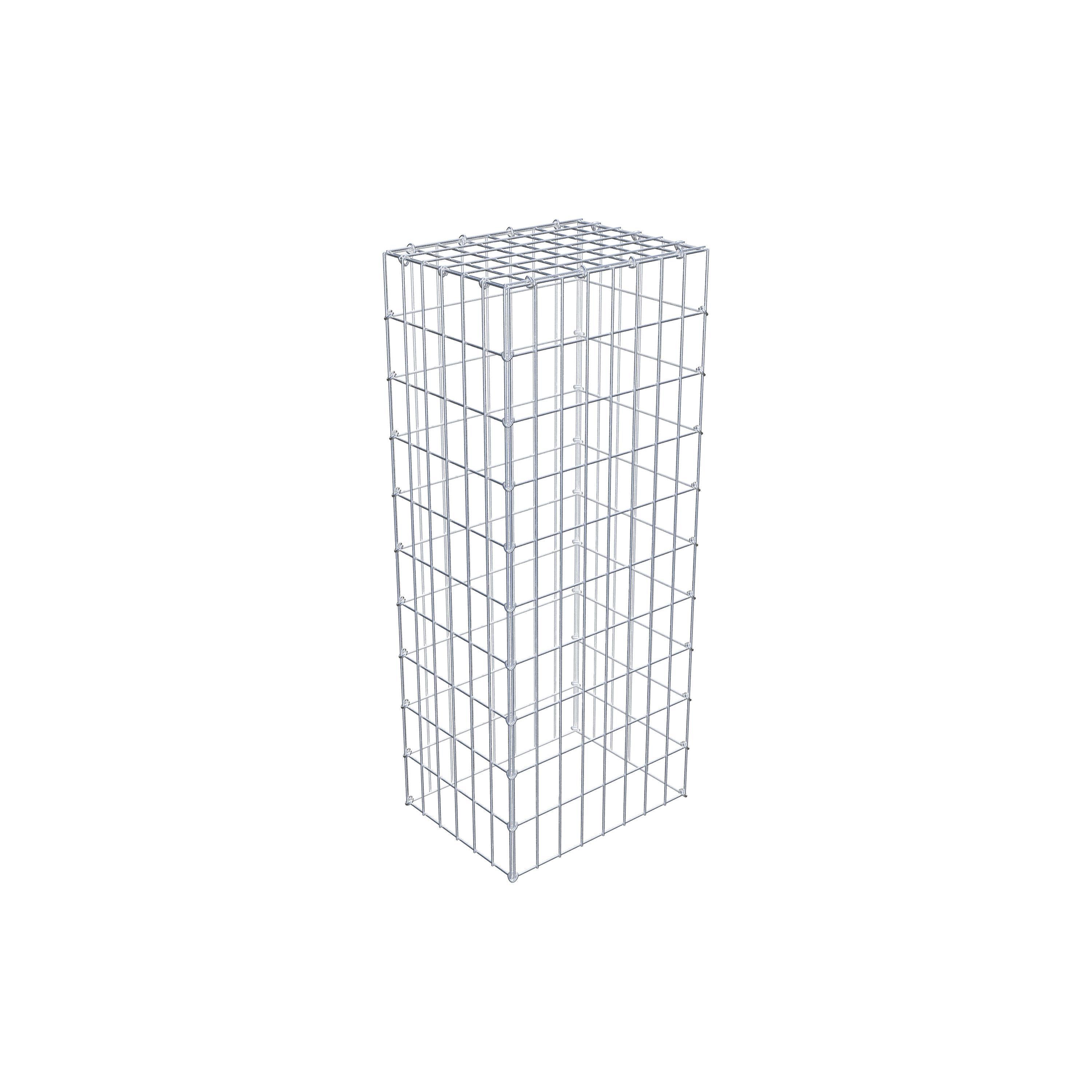 Mounted gabion type 3 100 cm x 30 cm x 40 cm (L x H x D), mesh size 5 cm x 10 cm, C-ring