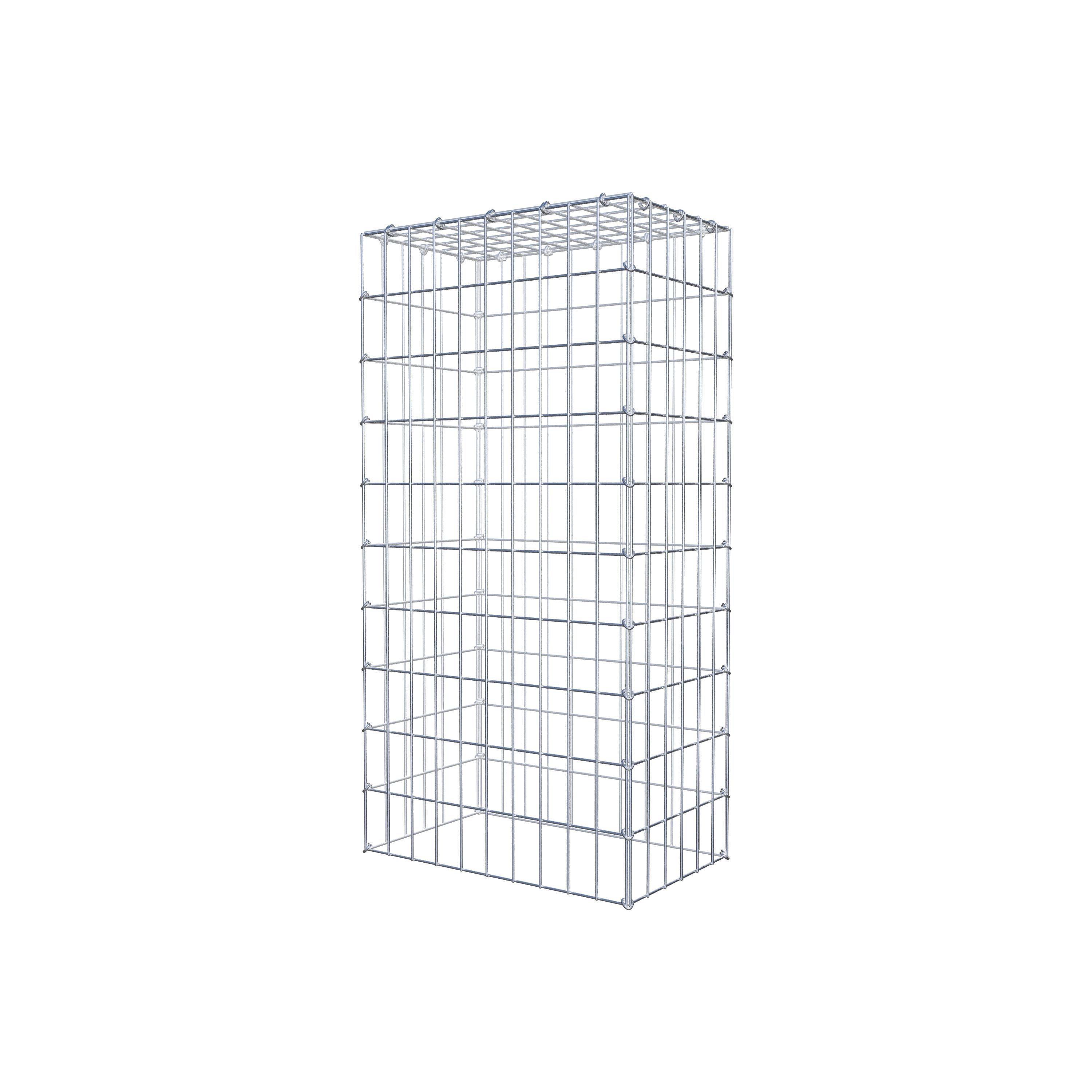 Monteret gabion type 3 100 cm x 30 cm x 50 cm (L x H x D), maskestørrelse 5 cm x 10 cm, C-ring