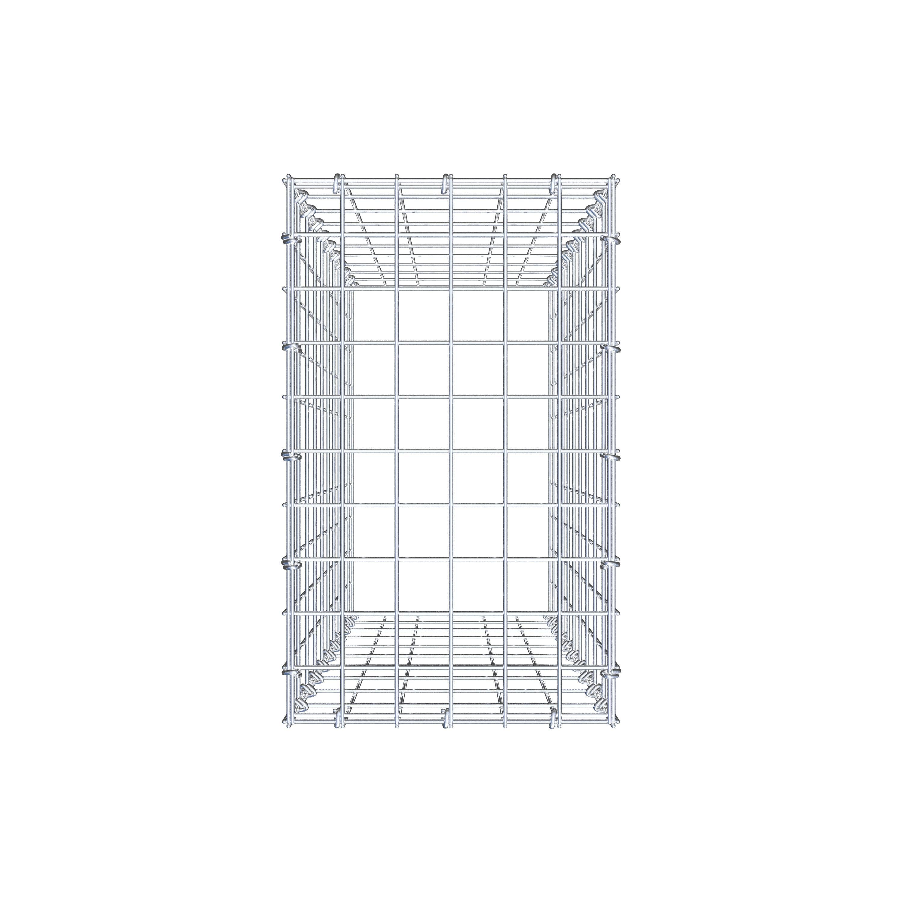 Anbaugabione Typ 3 100 cm x 30 cm x 50 cm (L x H x T), Maschenweite 5 cm x 10 cm, C-Ring